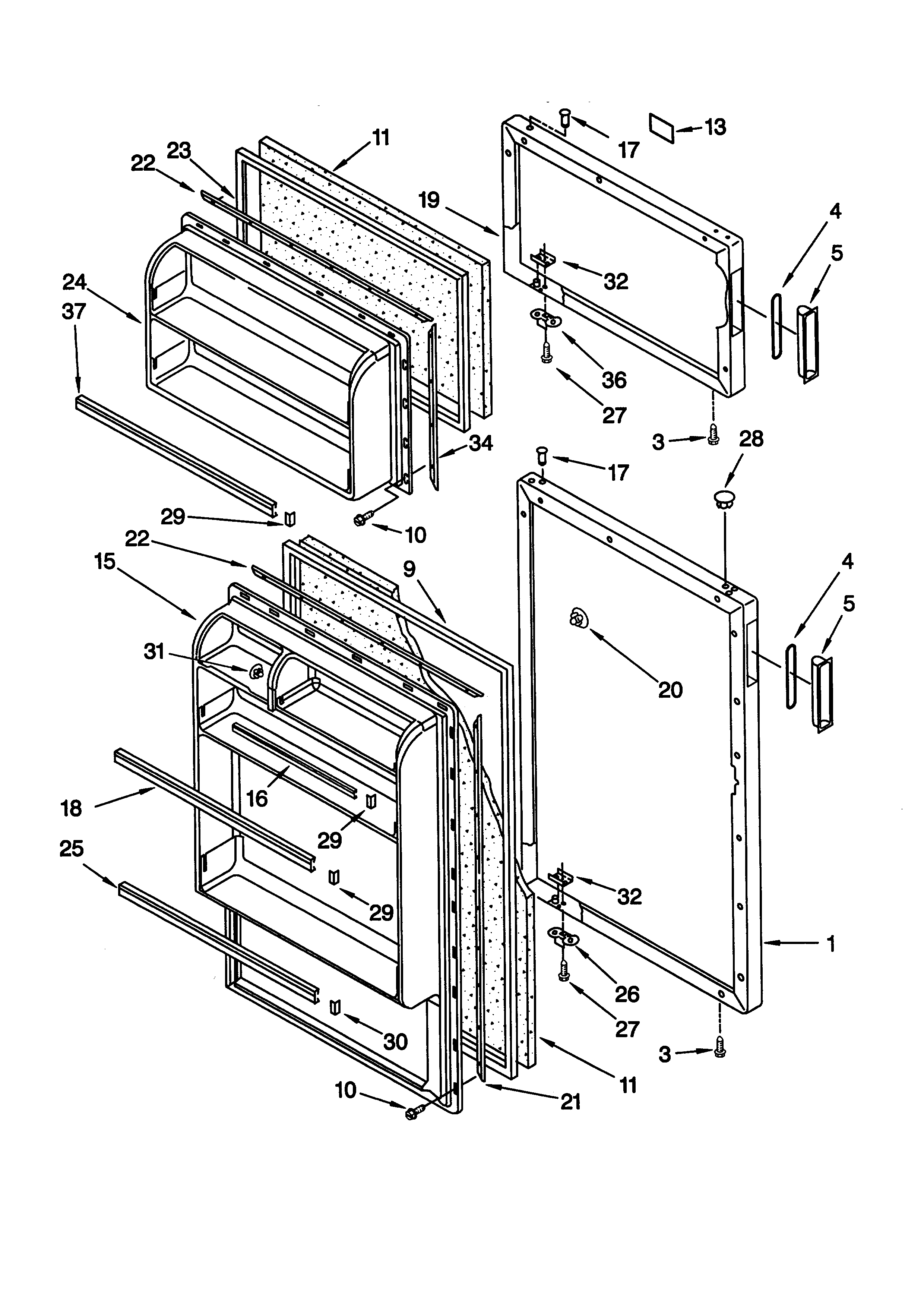 Whirlpool ET14CKYGN01 door diagram