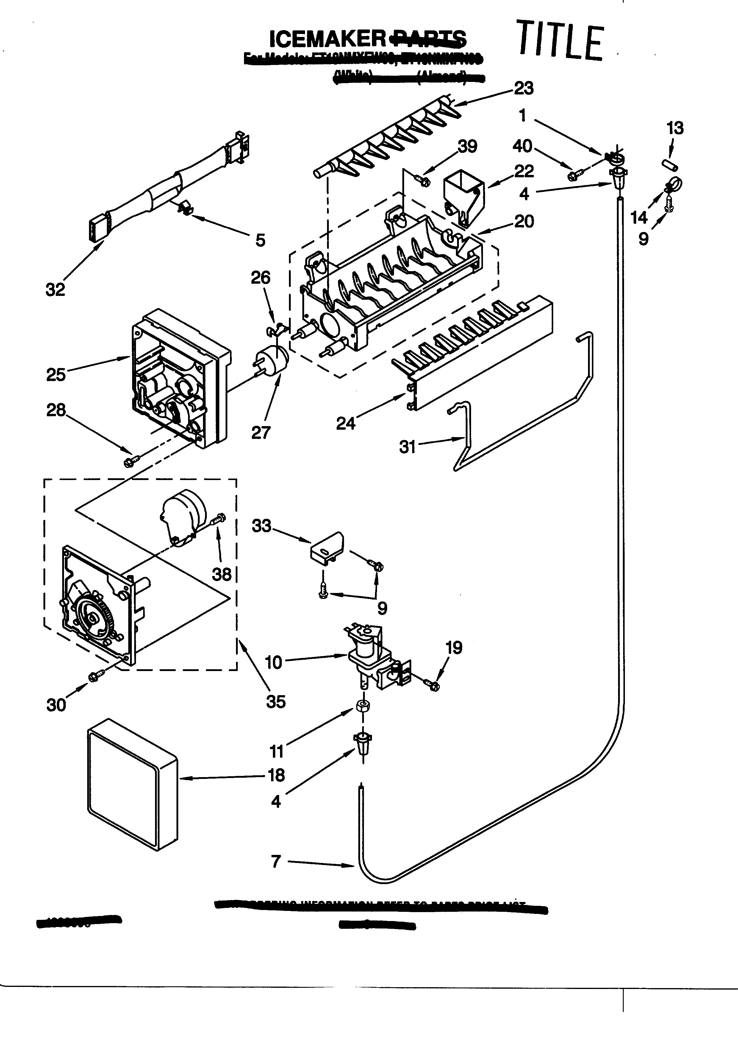 Whirlpool ET18NMFW03 icemaker diagram