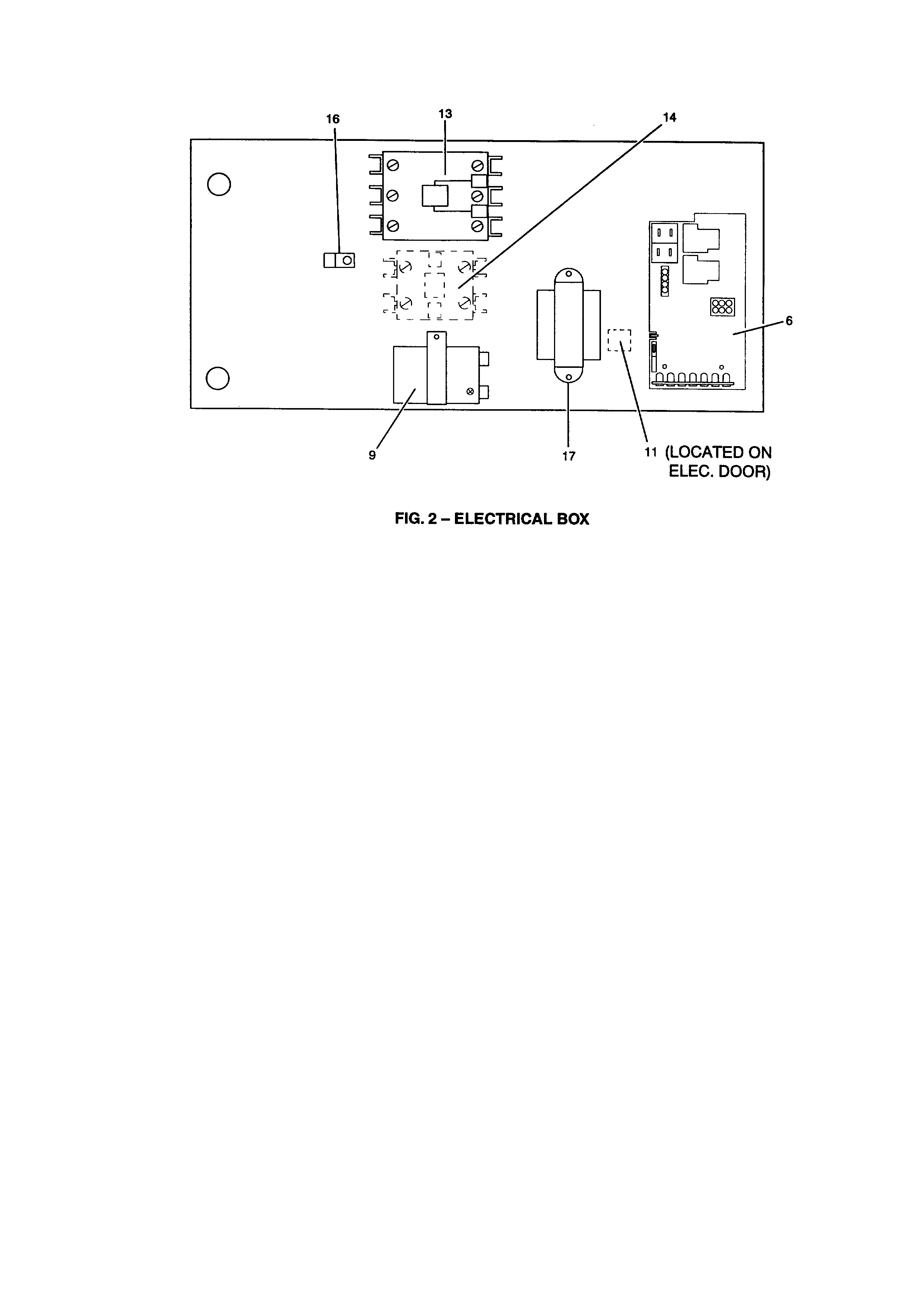 York D1EB036A25 fig. 2 electrical box diagram