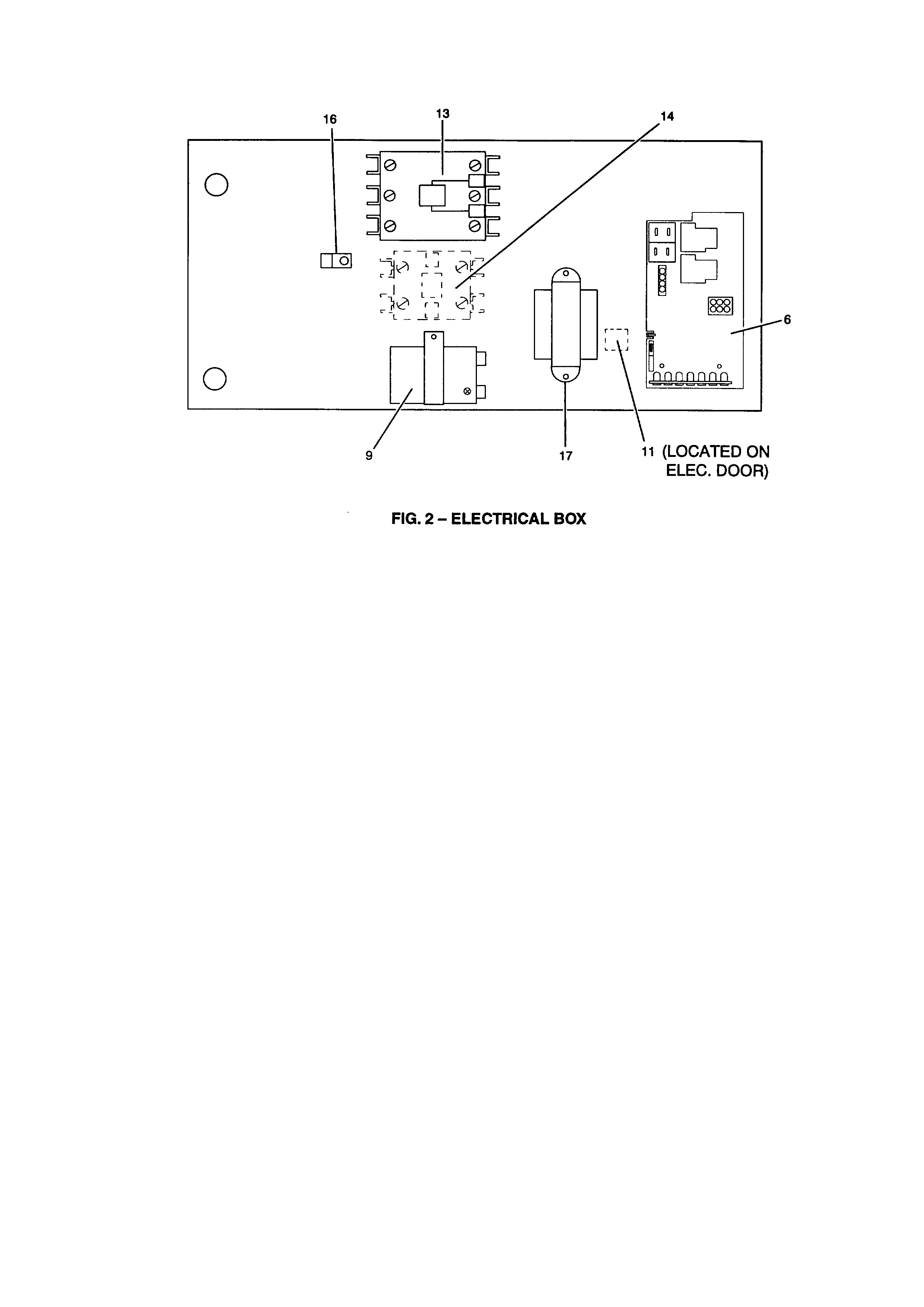 York D1EB036A58 fig. 2 electrical box diagram