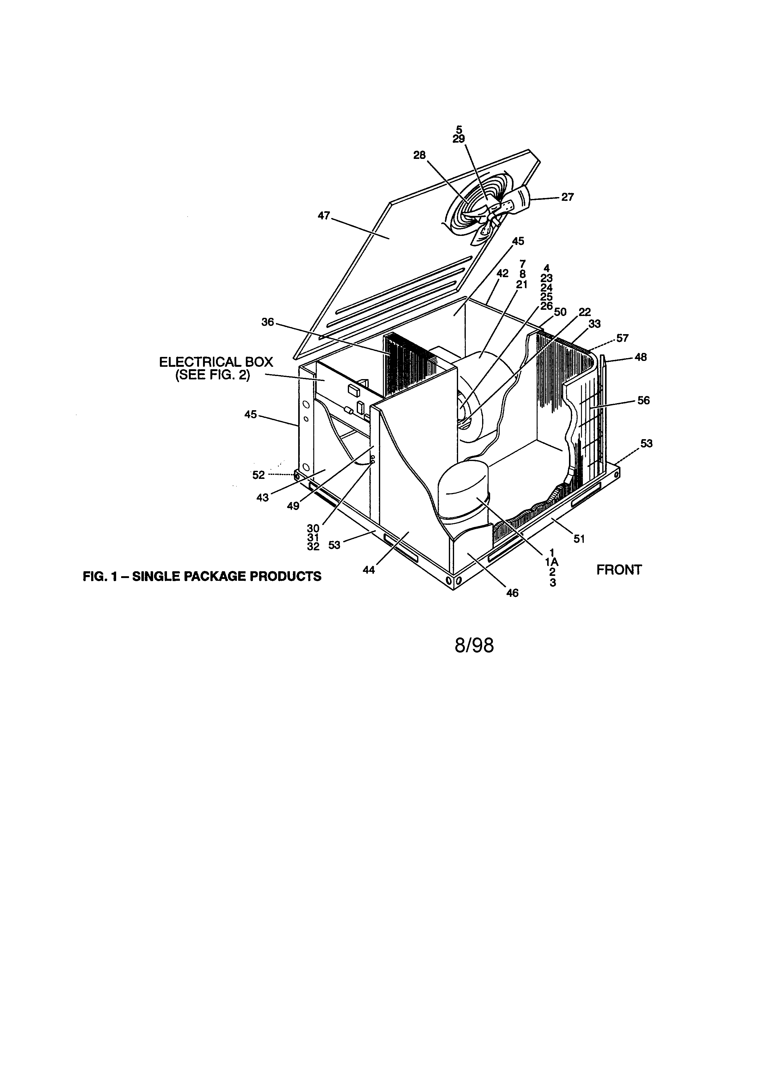 York D1EB030A06 fig. 1 single package products diagram