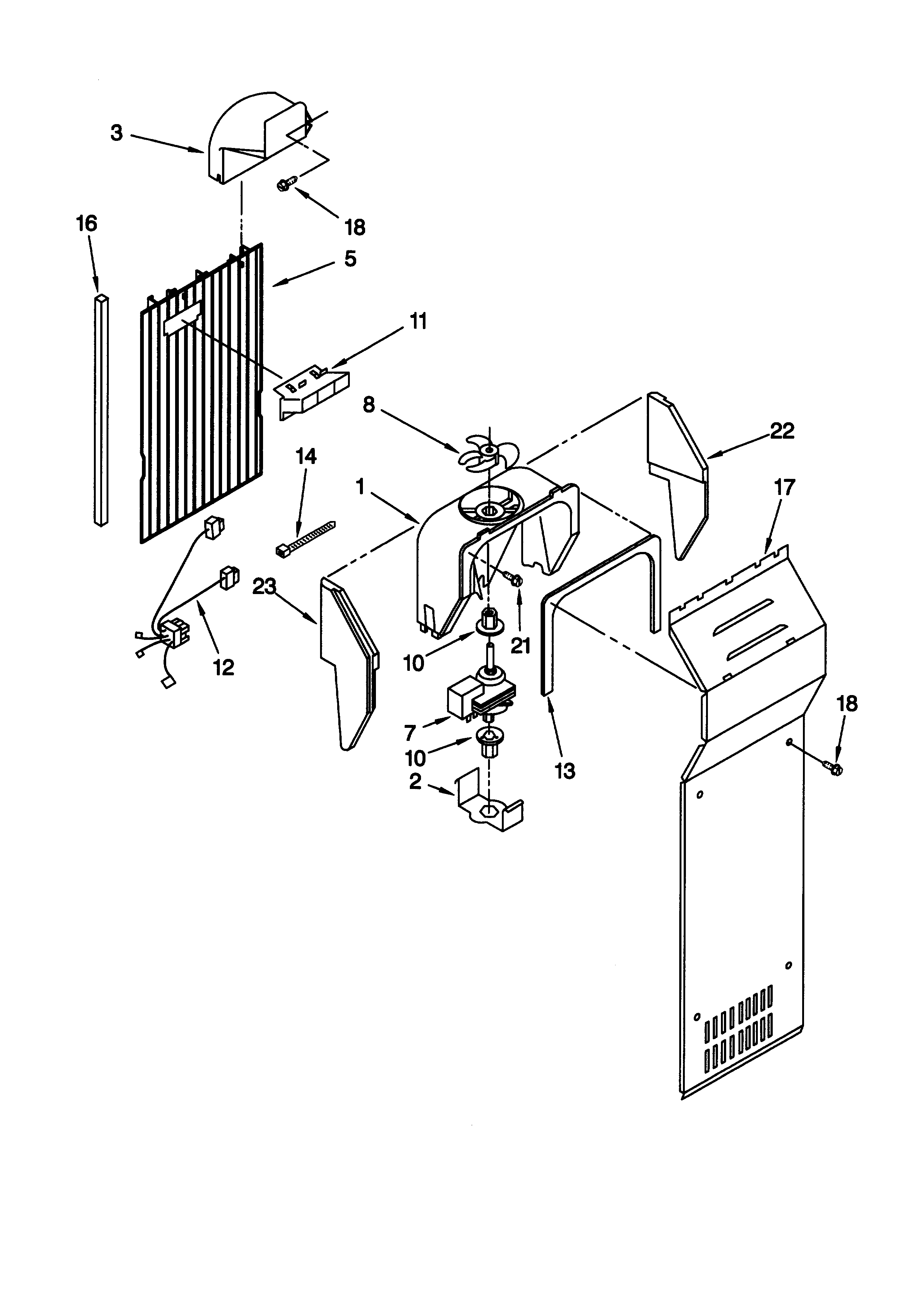 Kenmore 10658782890 air flow diagram