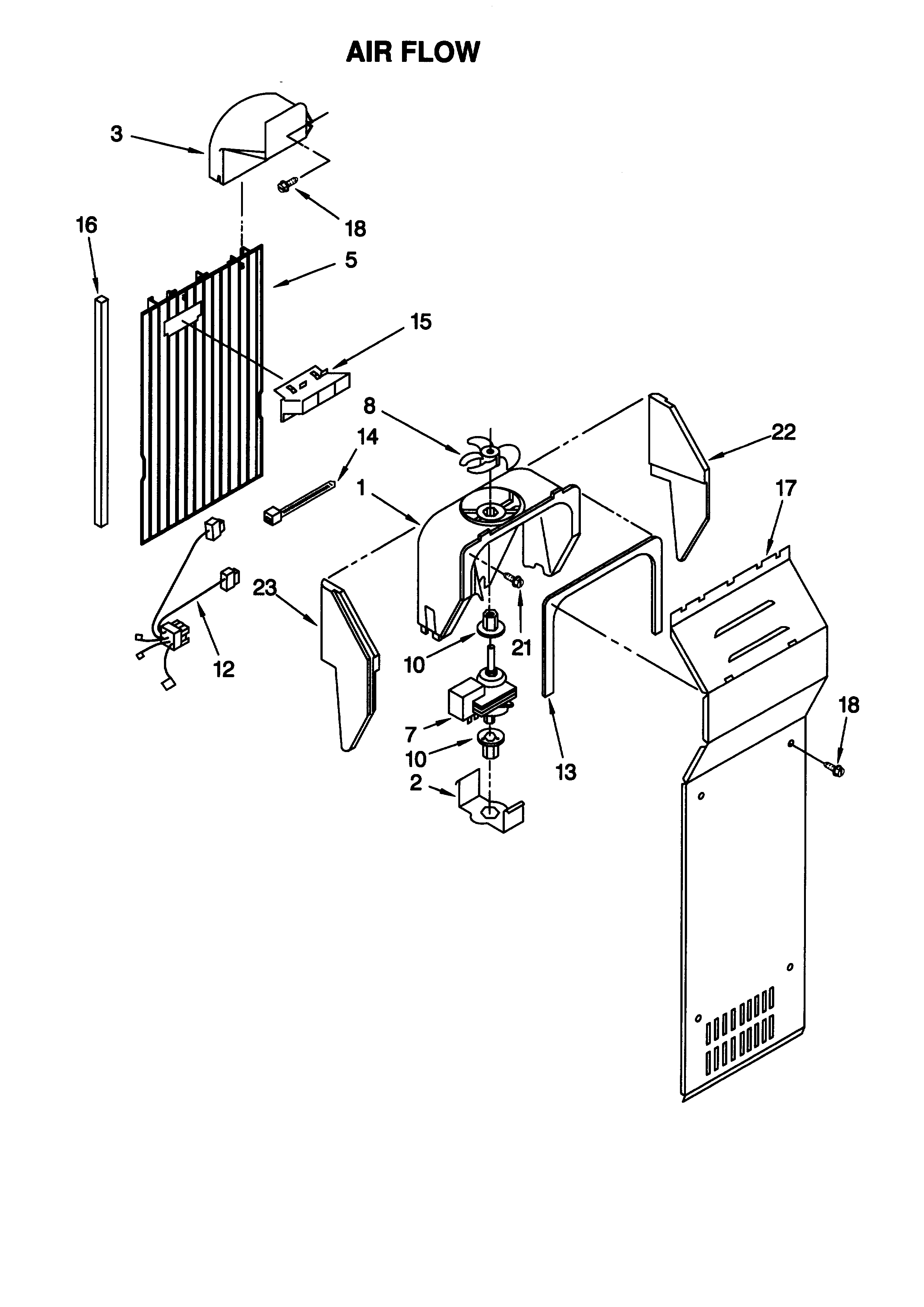 Kenmore 10658582890 air flow diagram