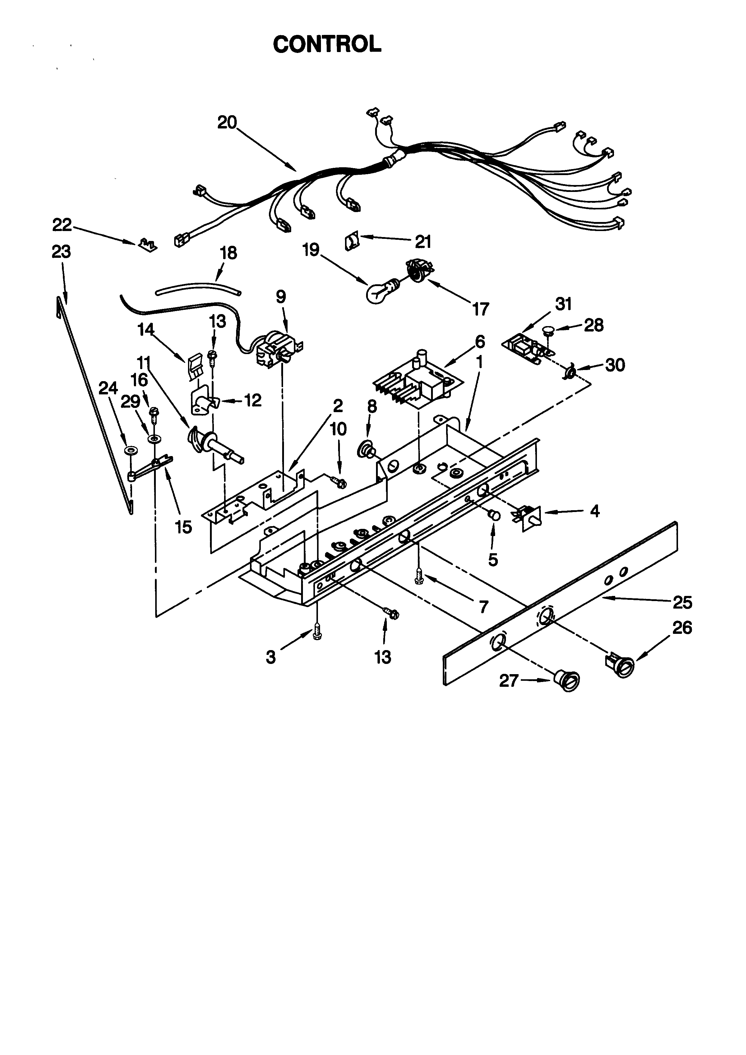 Kenmore 10658582890 control diagram