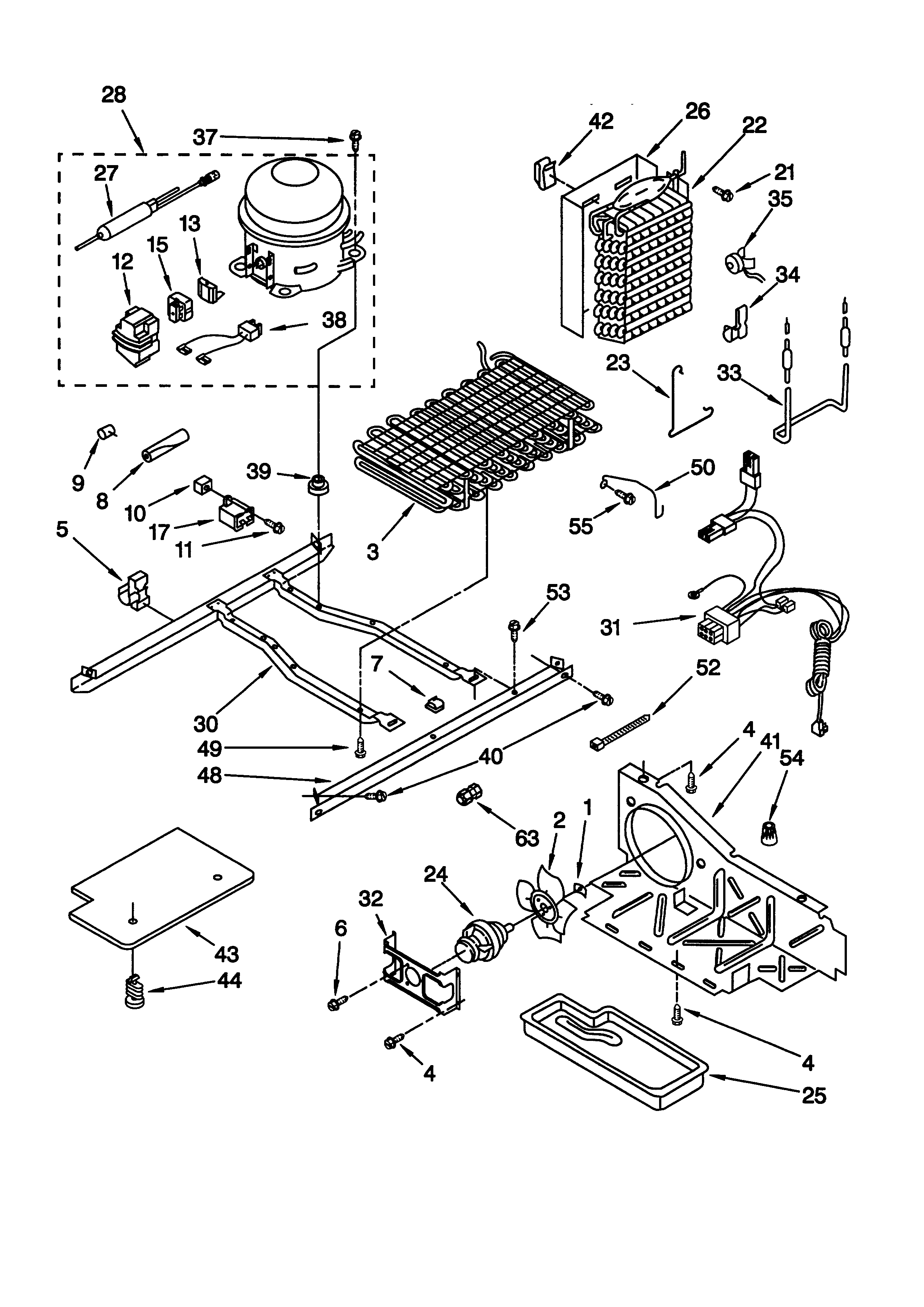 Whirlpool ED25RFXFN00 unit diagram