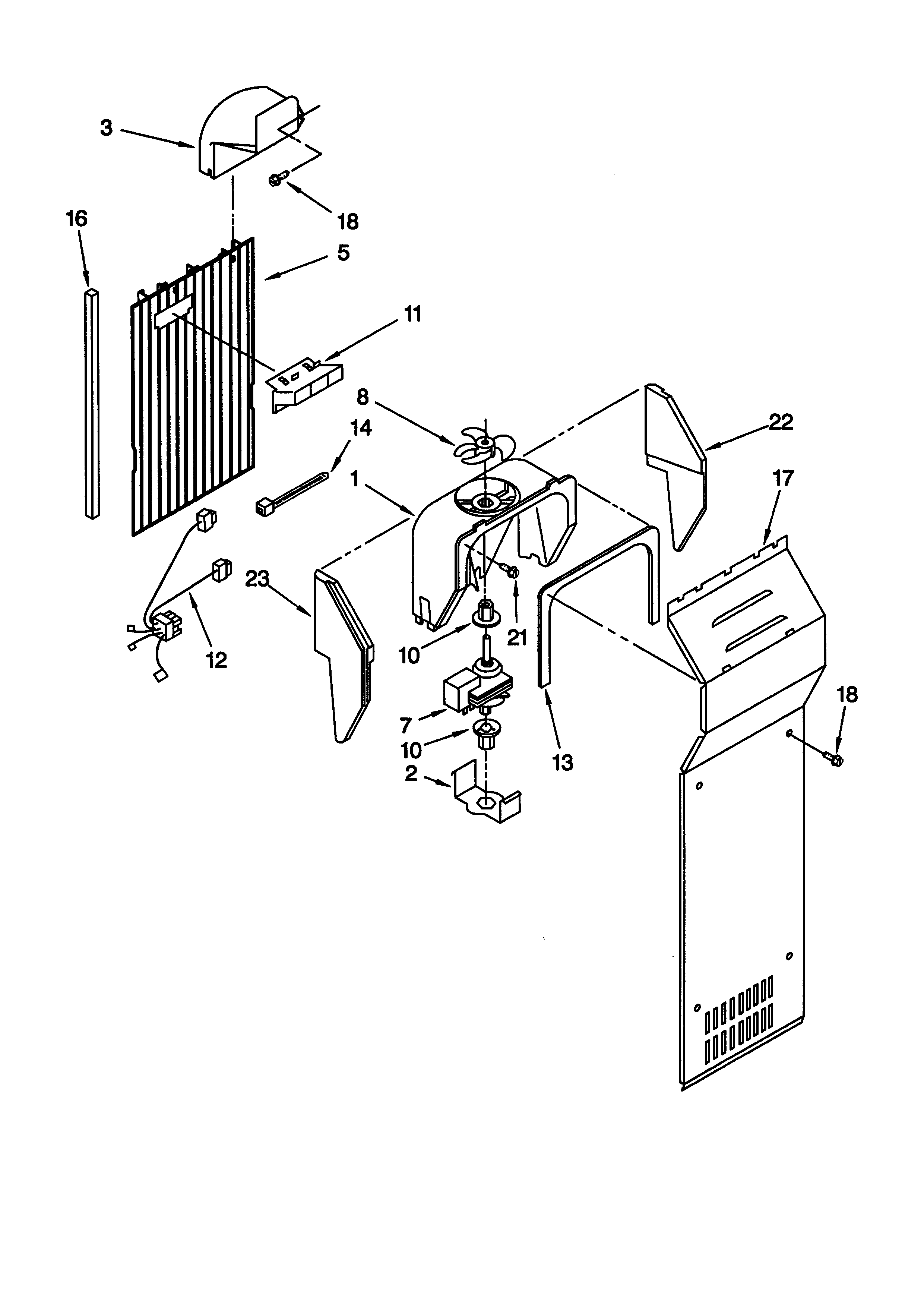 Whirlpool ED25RFXFN00 air flow diagram