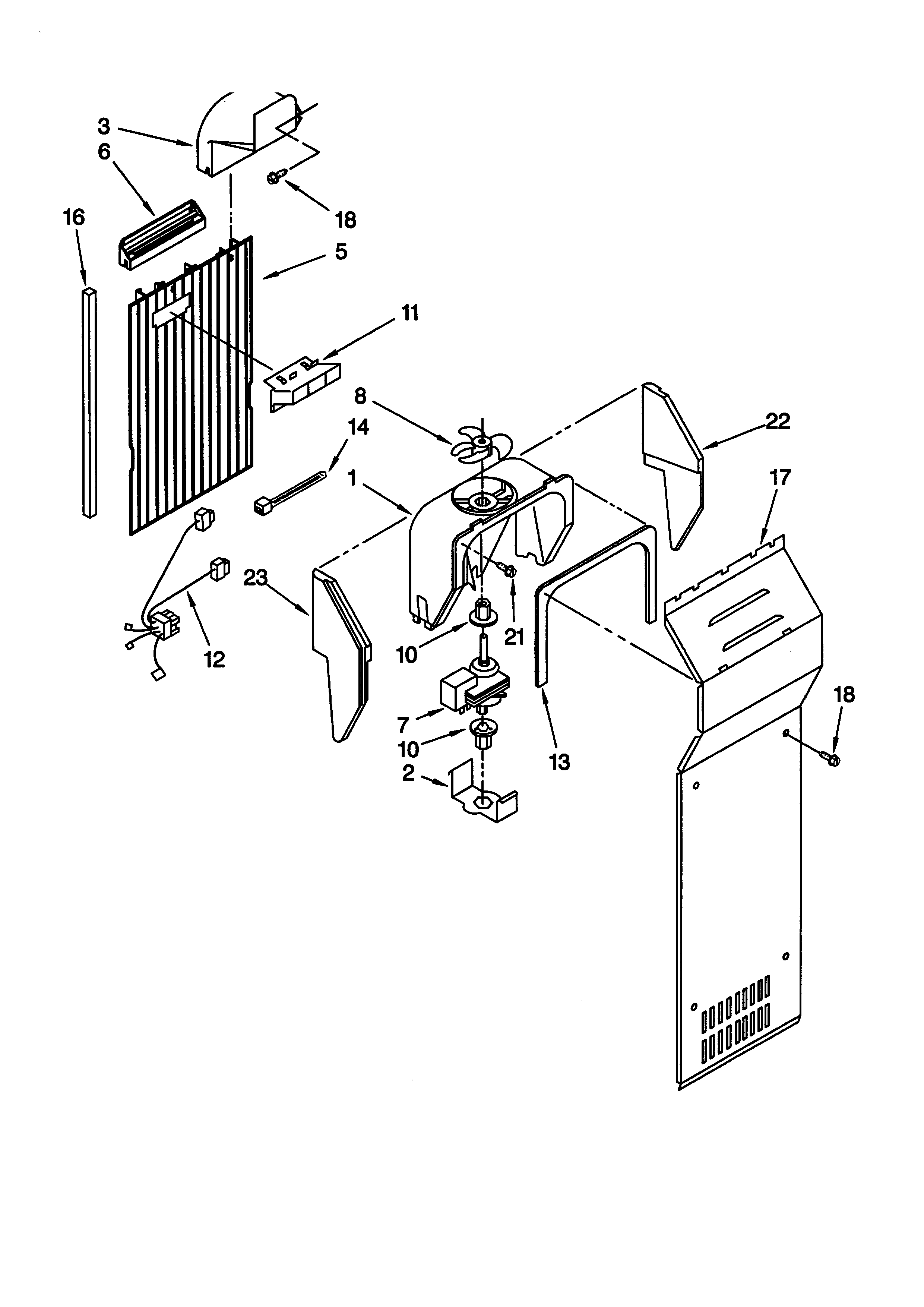 Whirlpool ED22RFXFW00 air flow diagram
