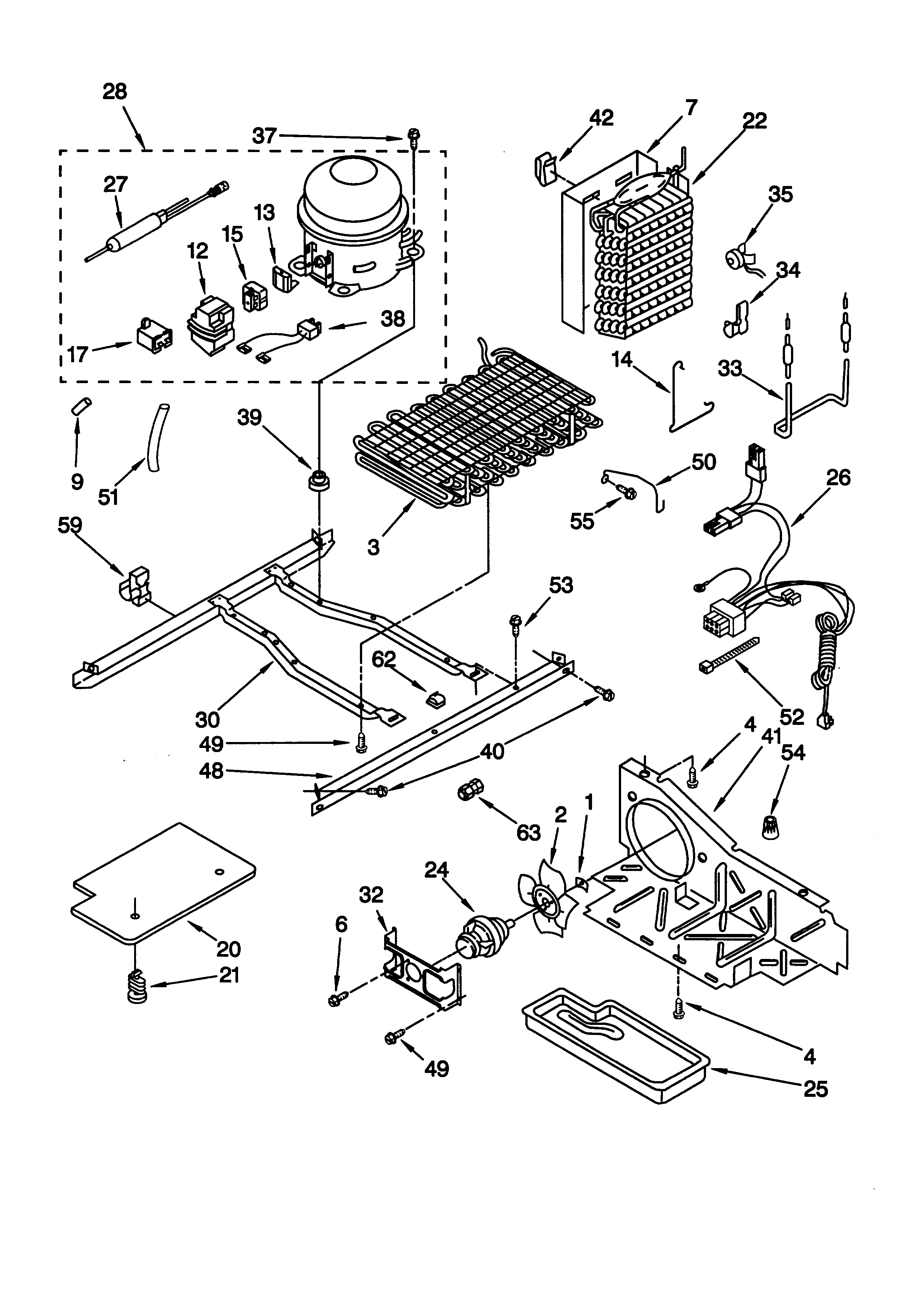 Whirlpool ED22RFXFW00 unit diagram