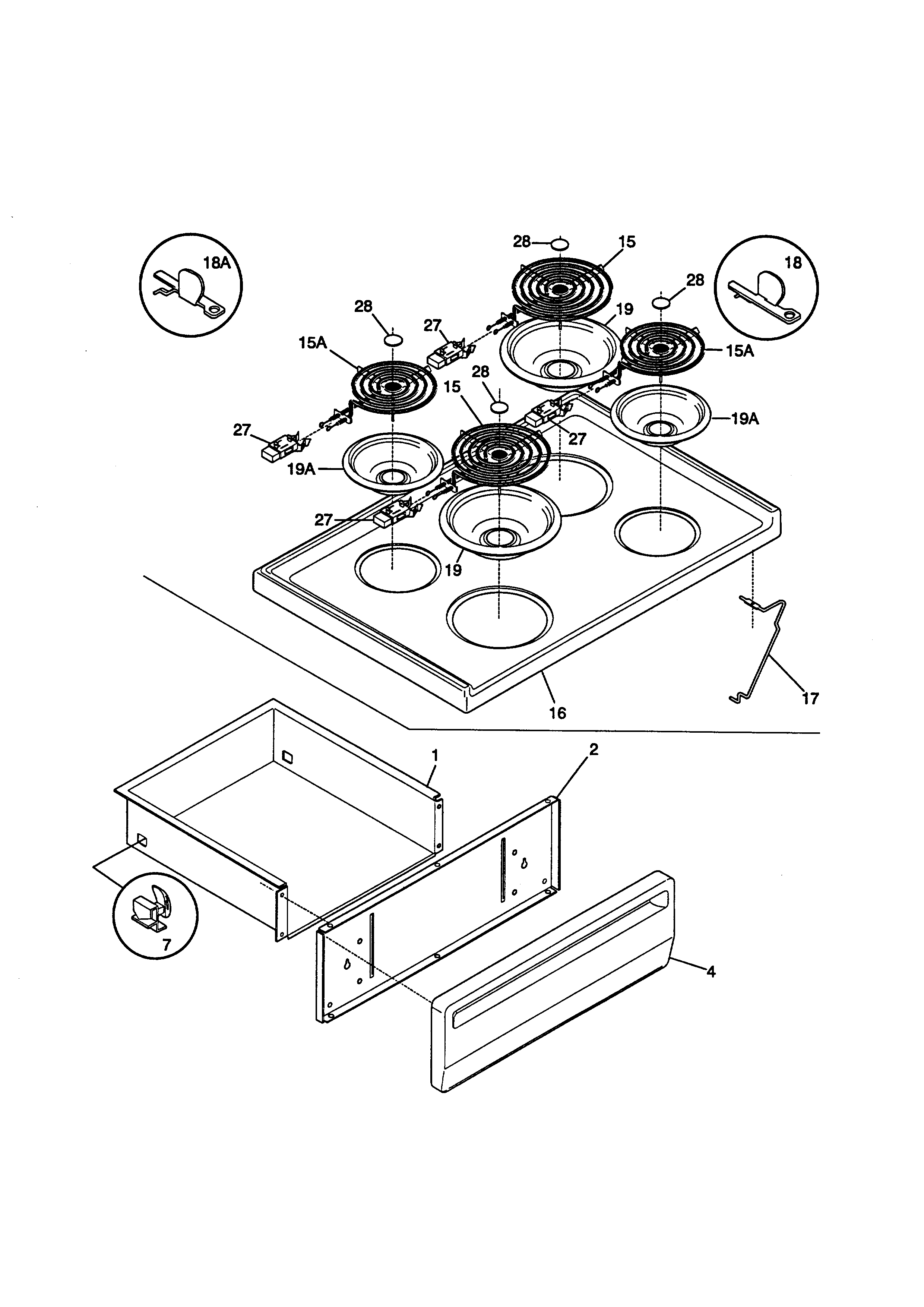 Kenmore 79091105890 top/drawer diagram