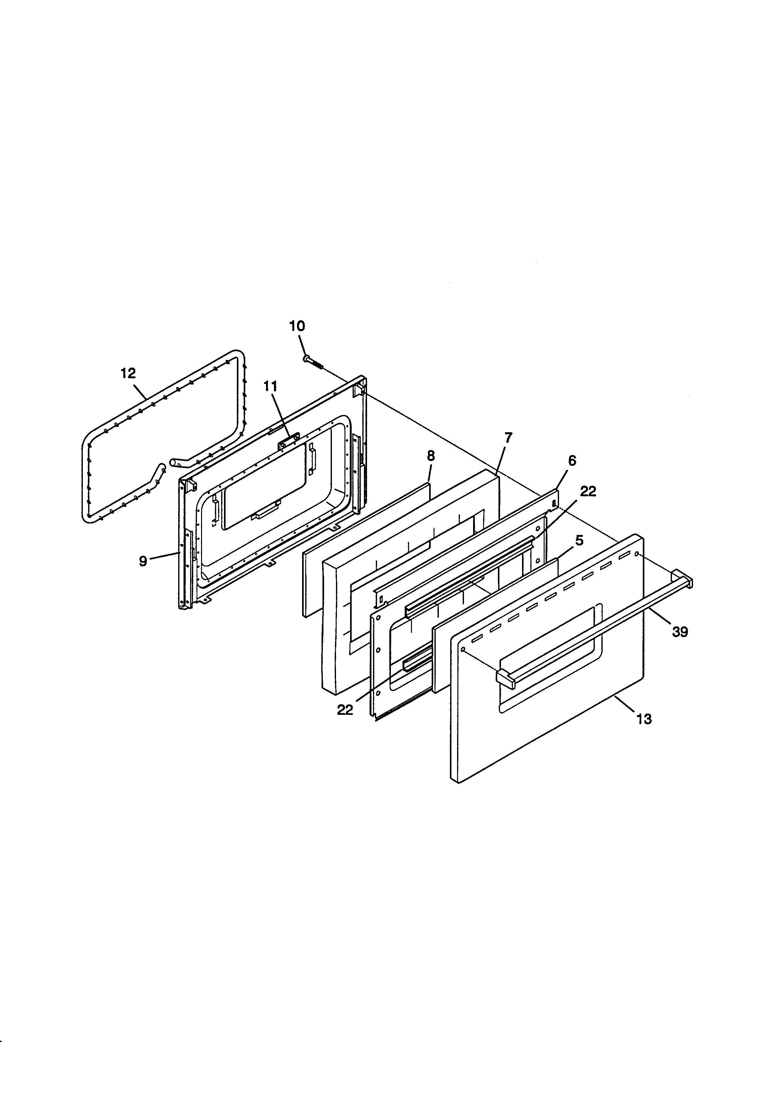 Kenmore 79091105890 door diagram
