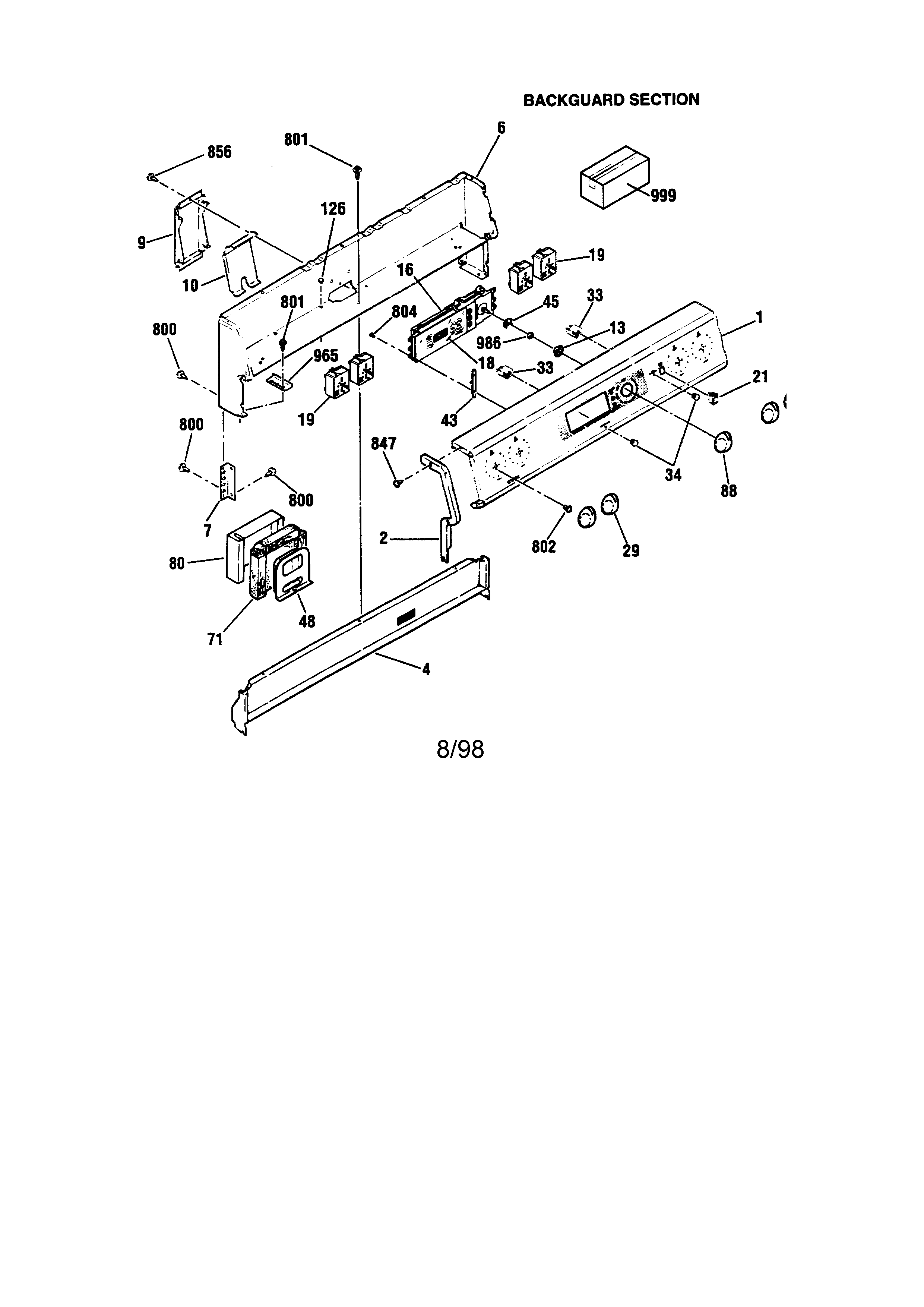 Kenmore 91195388891 backguard diagram
