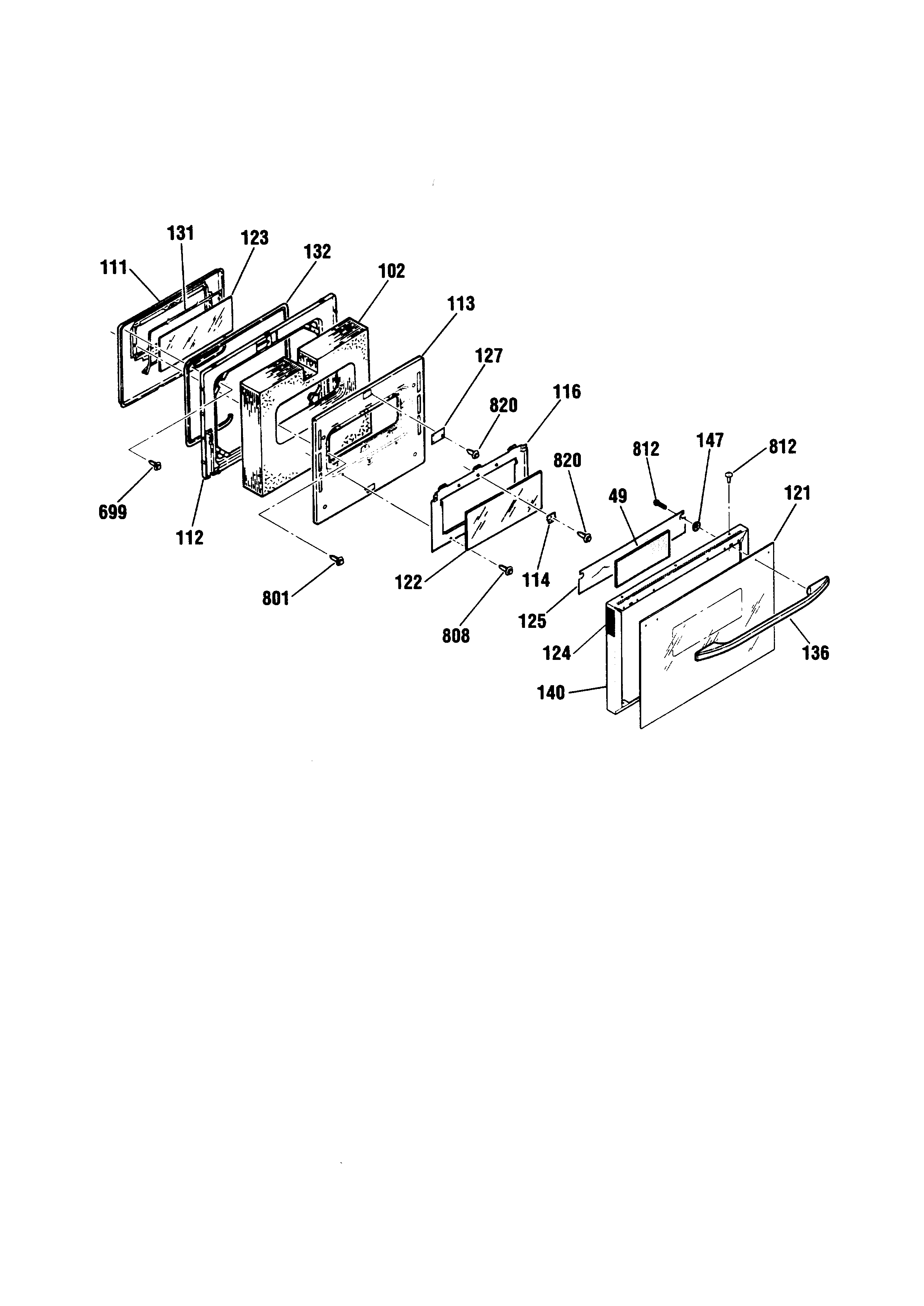 Kenmore 91136665690 door diagram