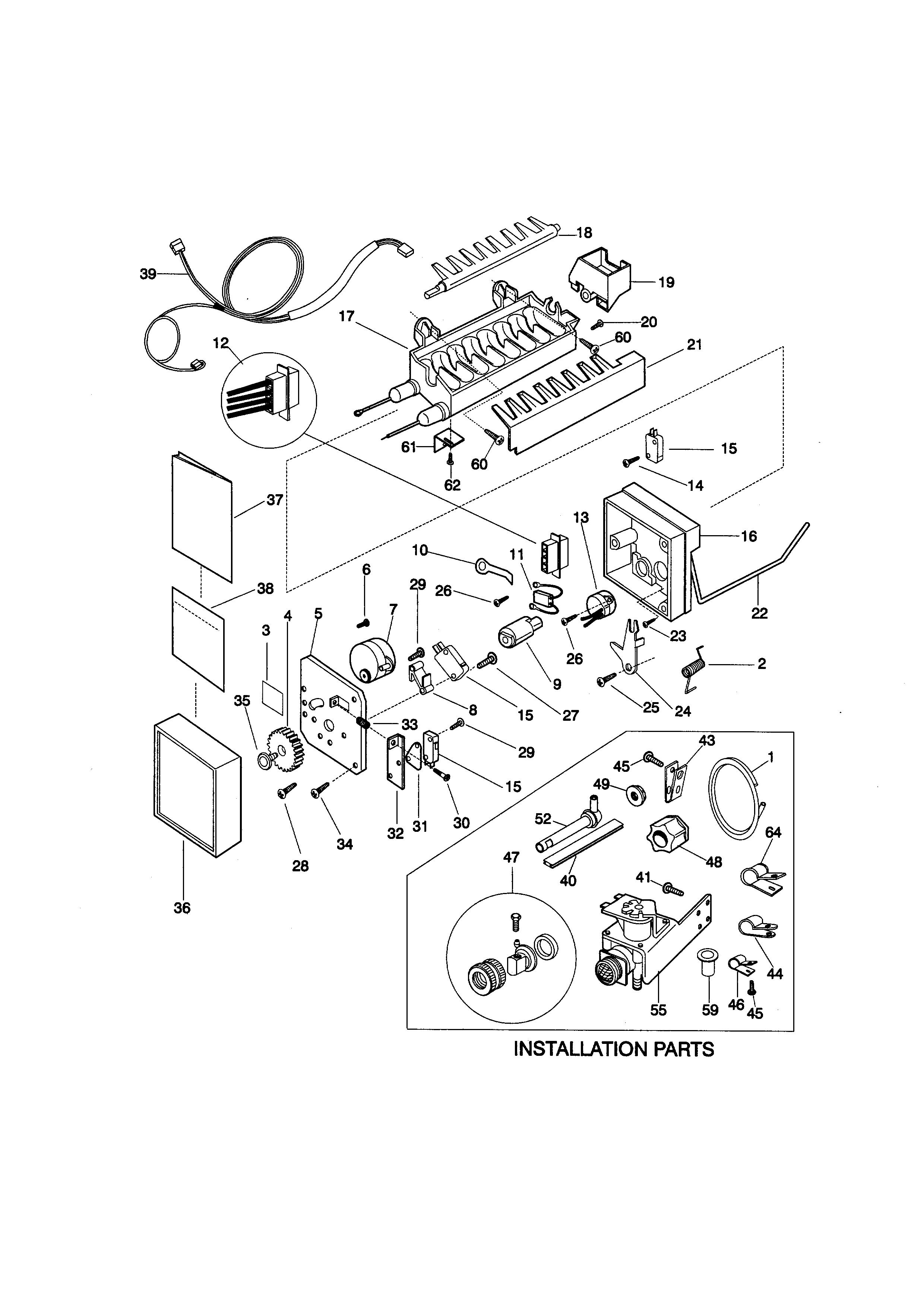 Kenmore 25338677894 icemaker diagram