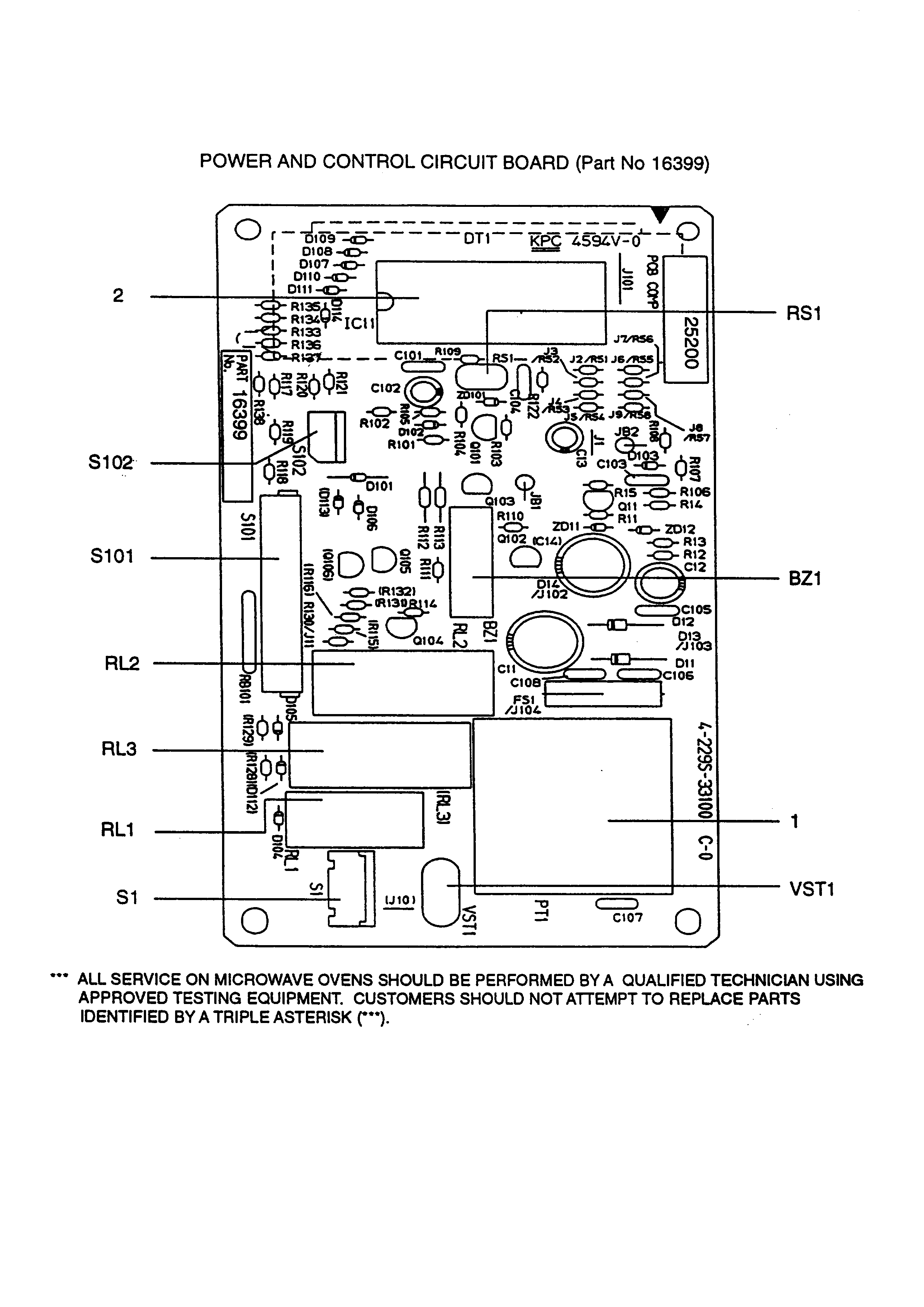 Kenmore 56569401890 circuit board diagram