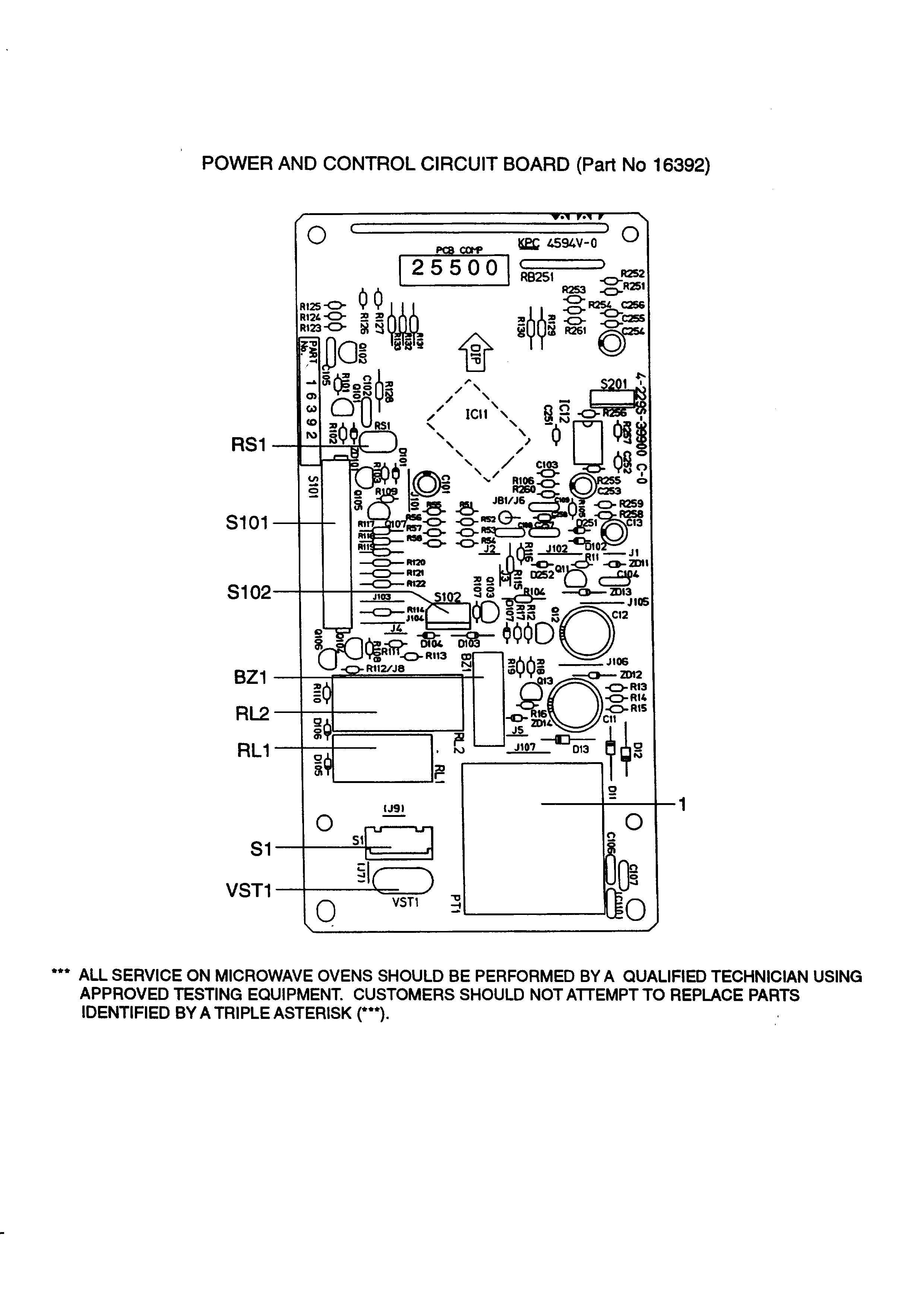 Kenmore 56569280890 circuit board diagram