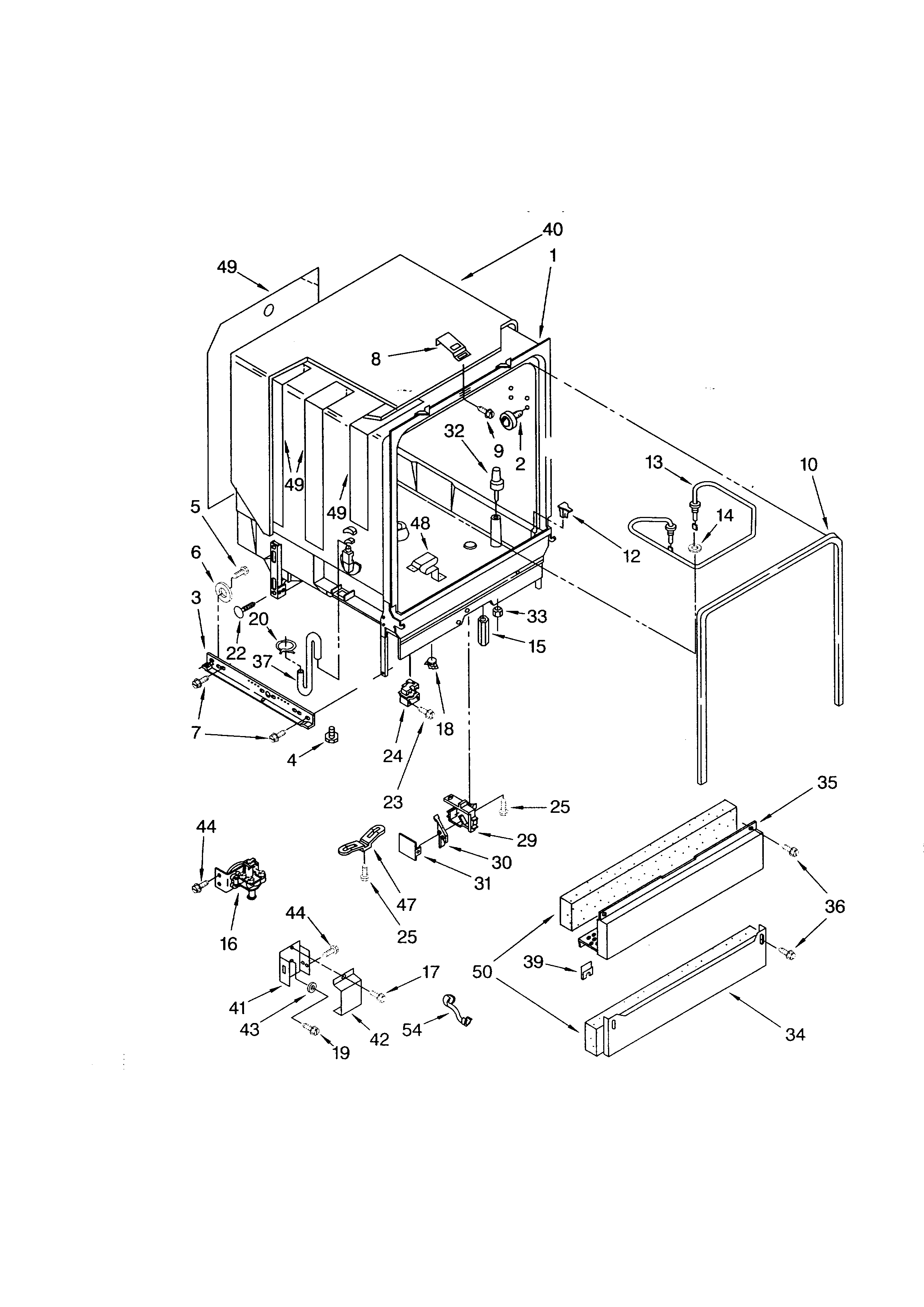 Kenmore 110773812 tub assembly diagram