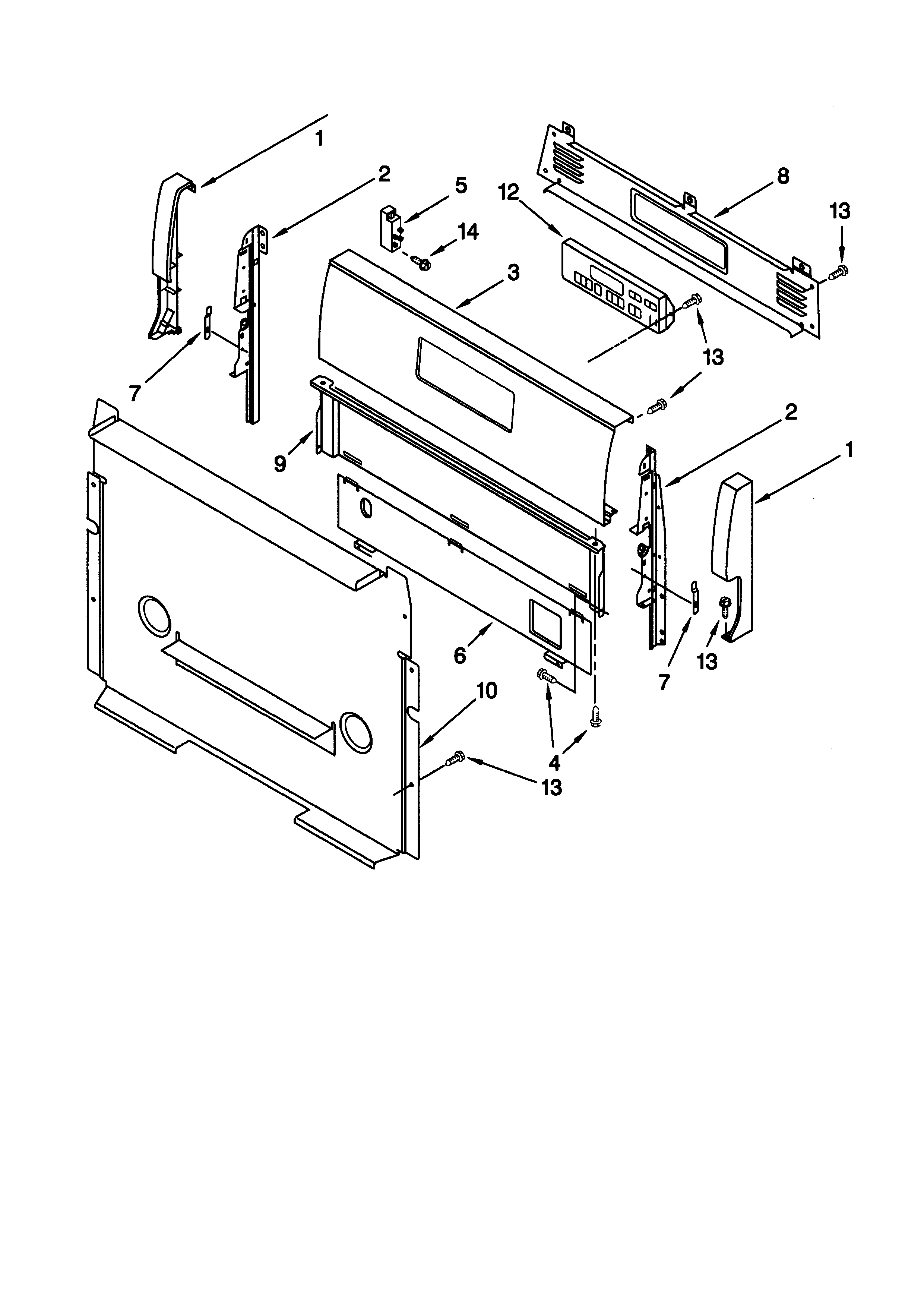 Kenmore 66575775891 control panel diagram