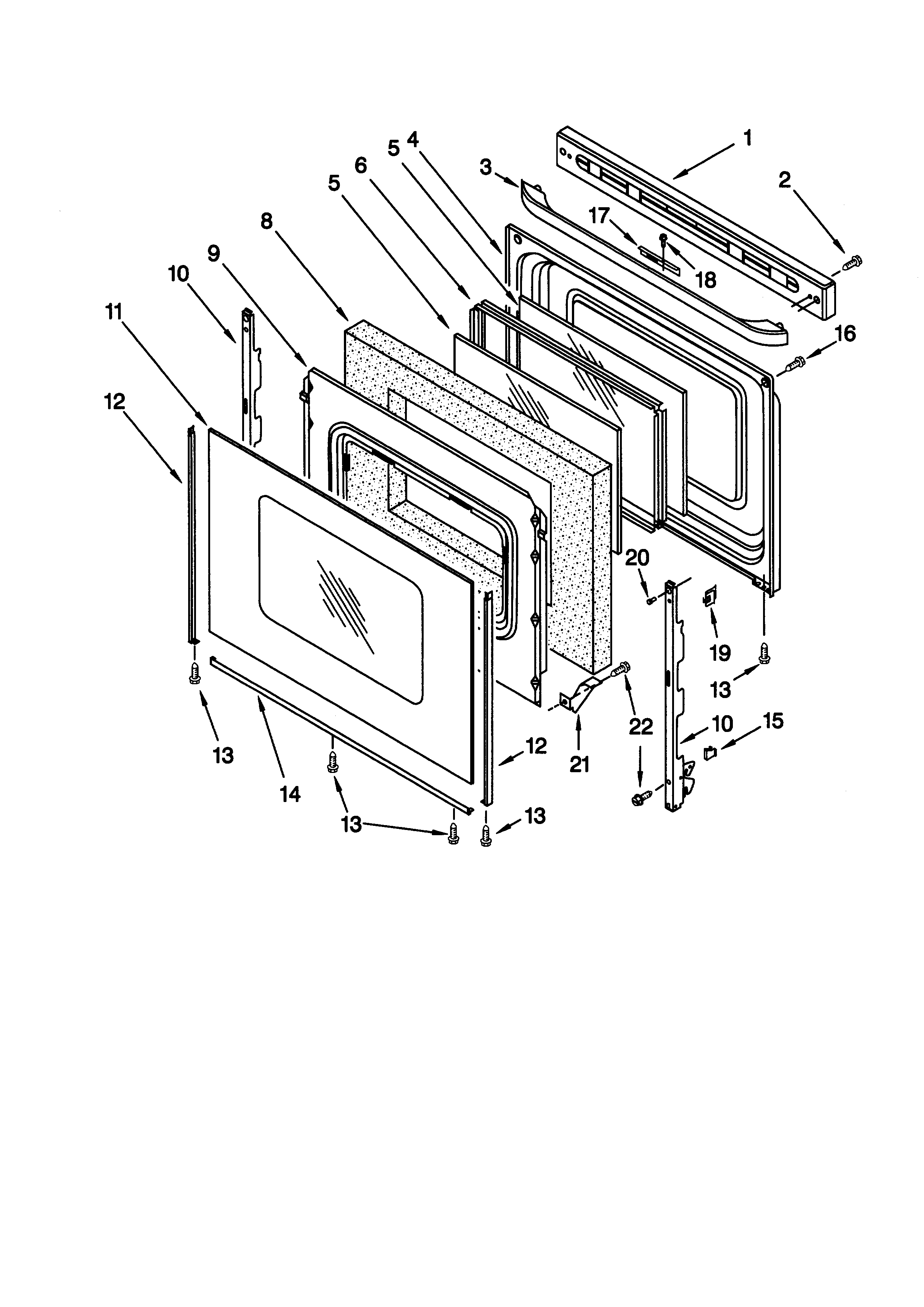 Kenmore 66575775891 door diagram