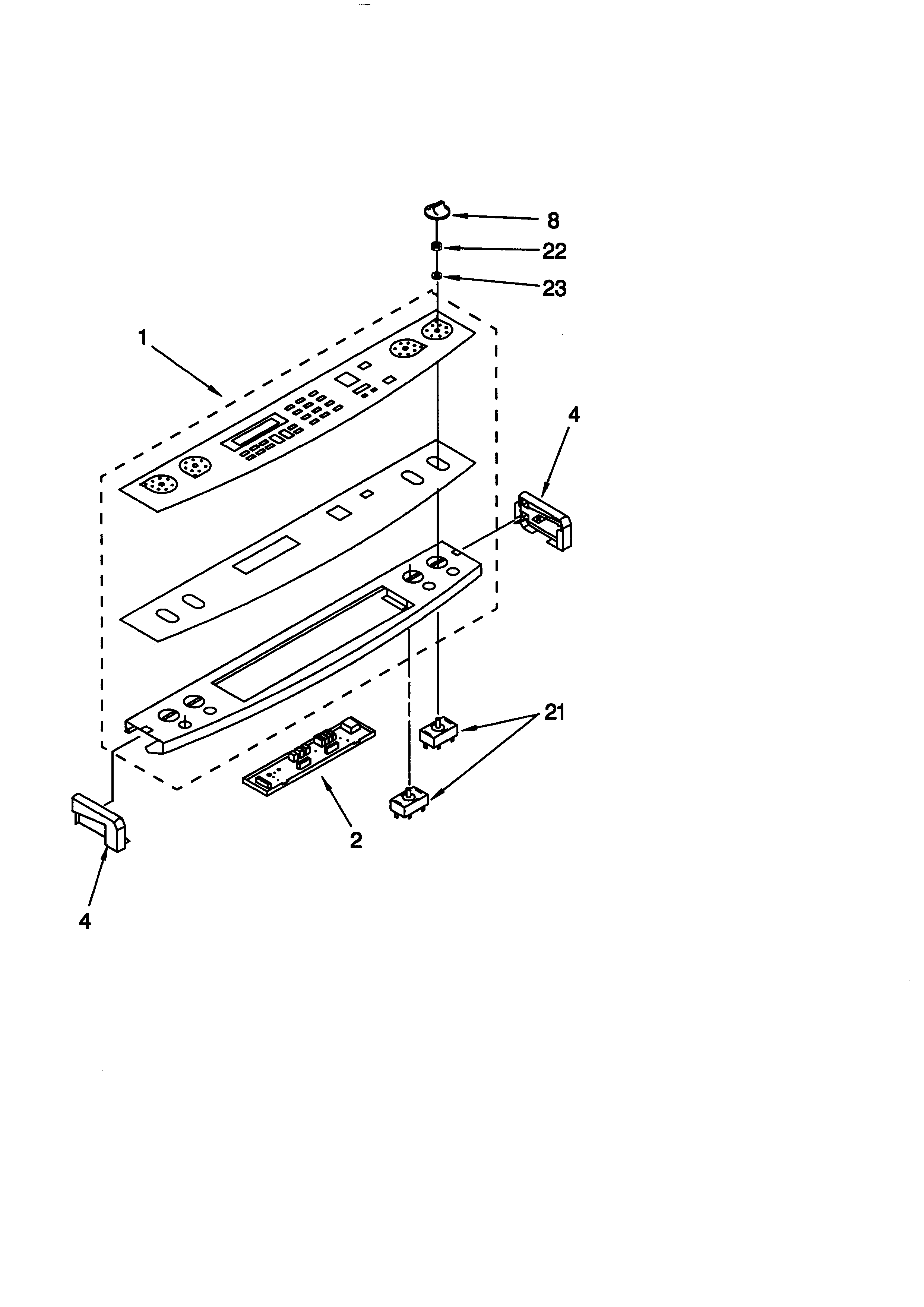 KitchenAid KESC307GBL0 control panel diagram