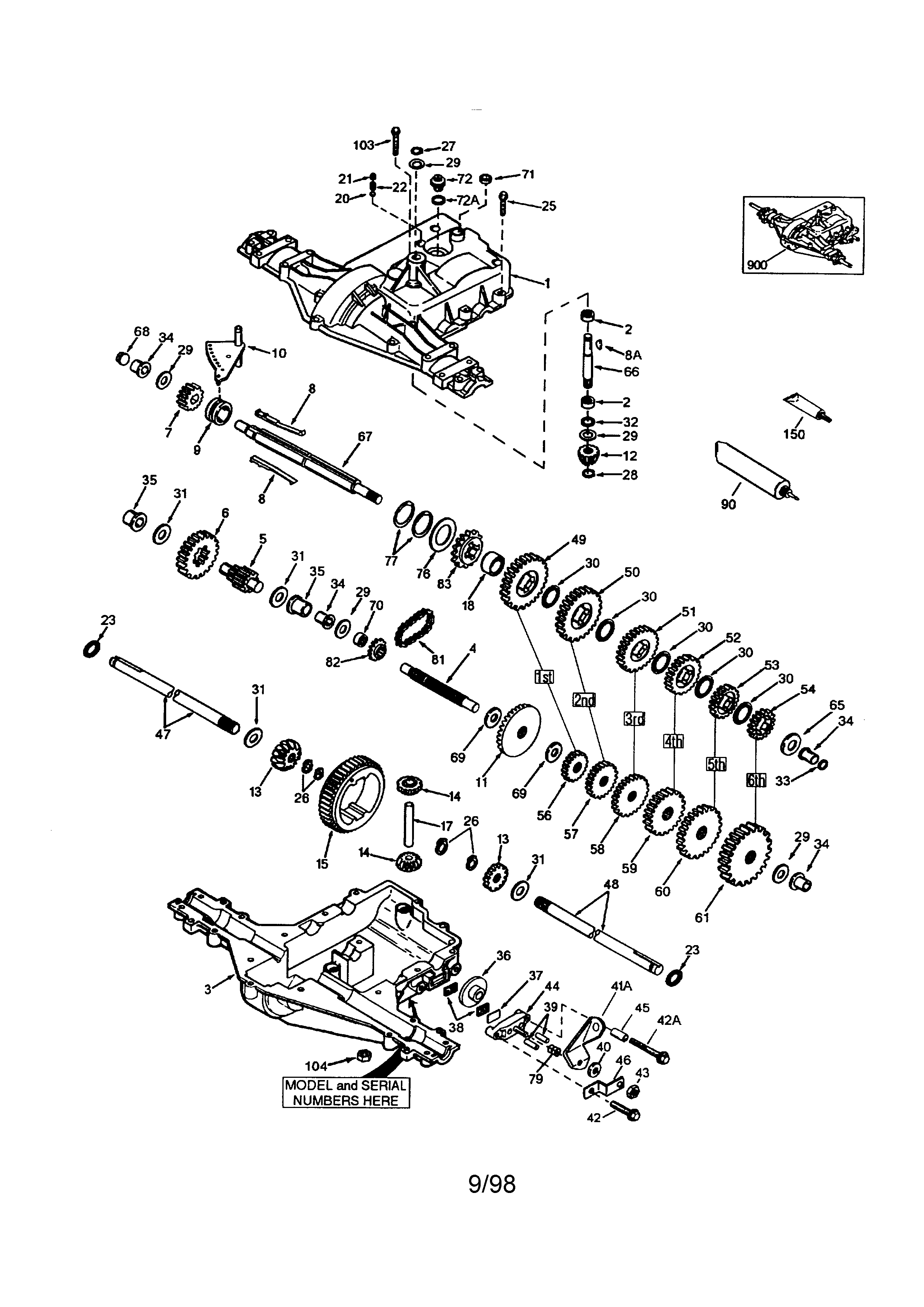 Peerless 930-055B peerless transaxle diagram