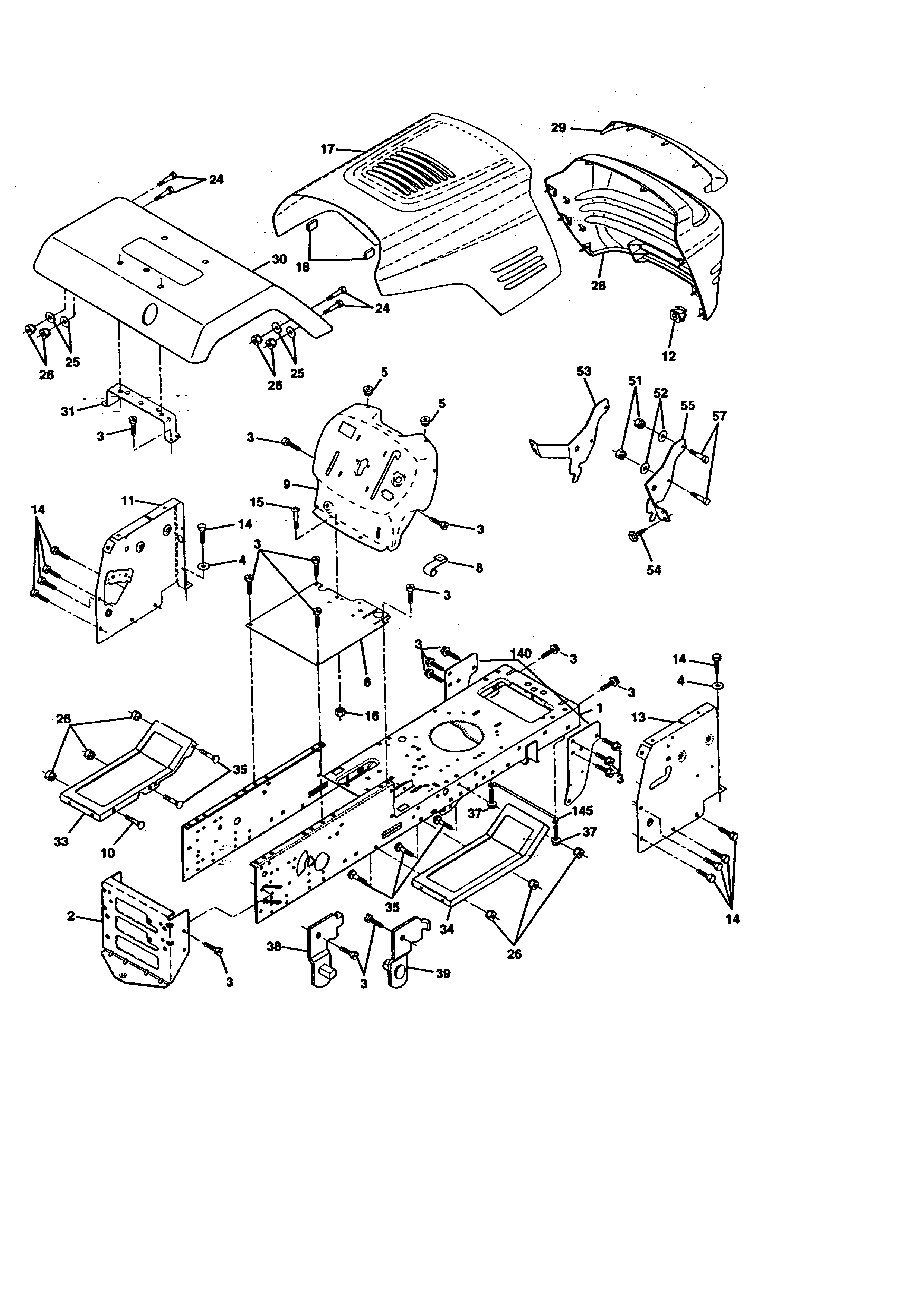 Craftsman 917270623 chassis and enclosures diagram