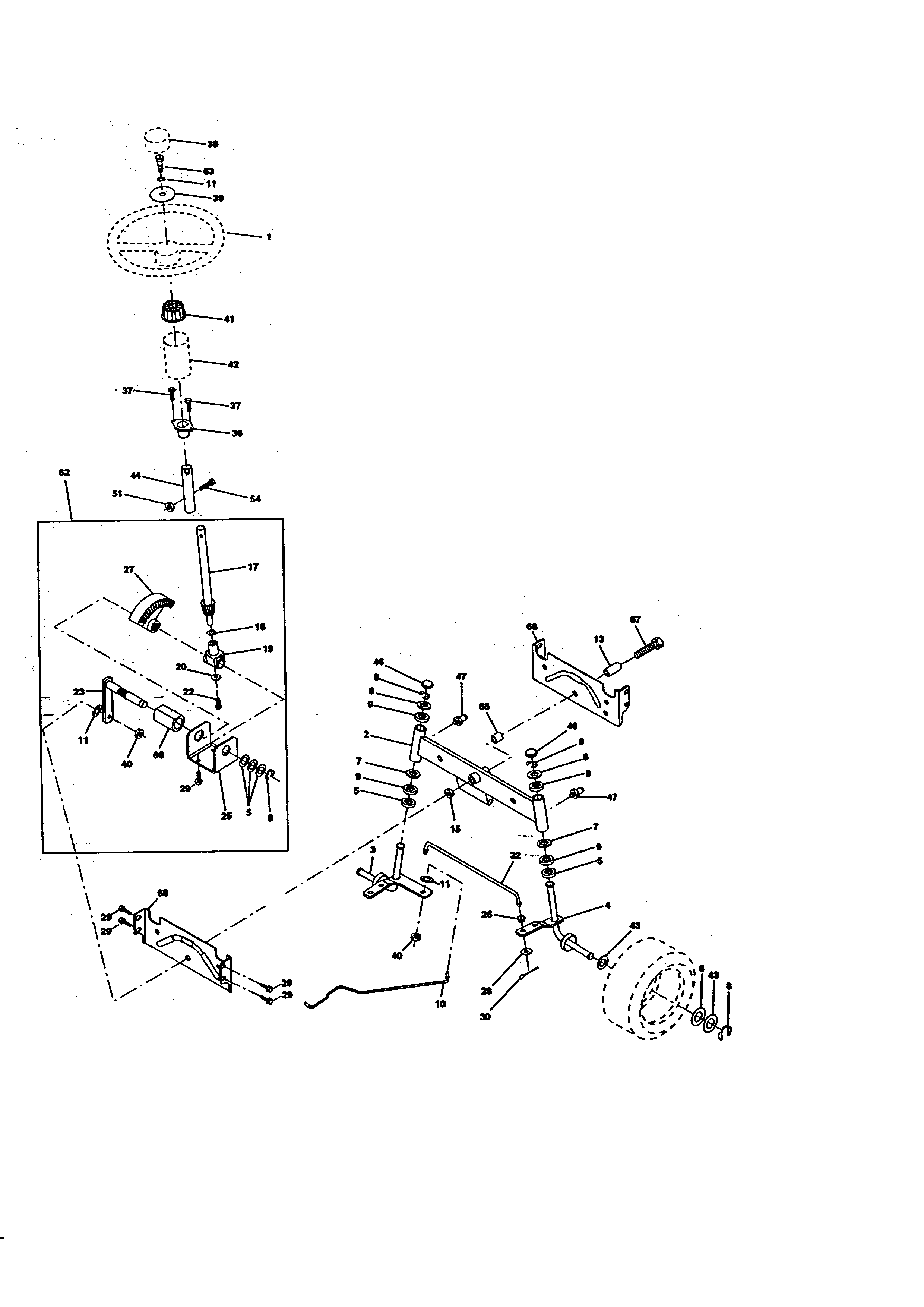 Craftsman 917270623 steering assembly diagram