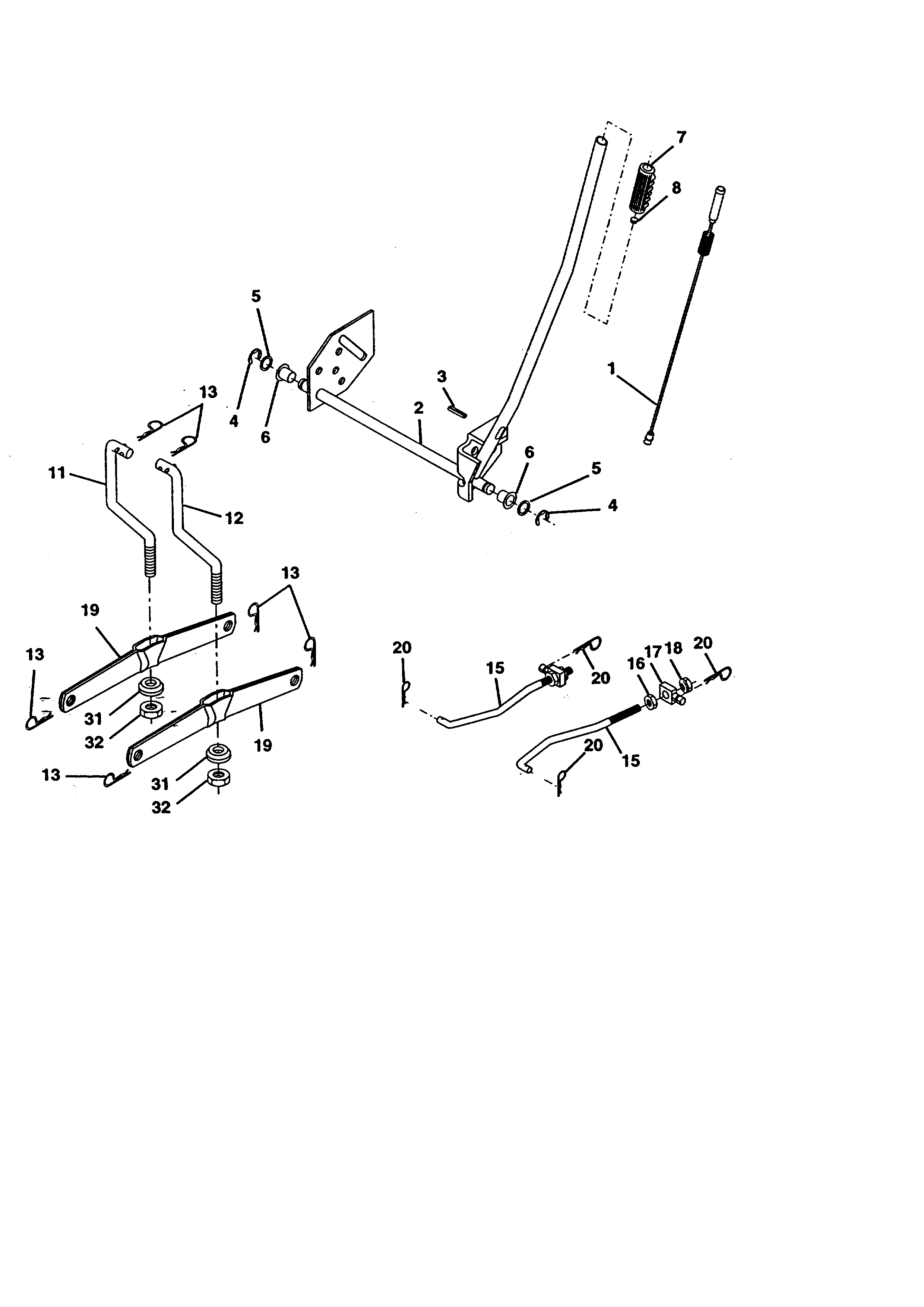 Craftsman 917270623 lift assembly diagram