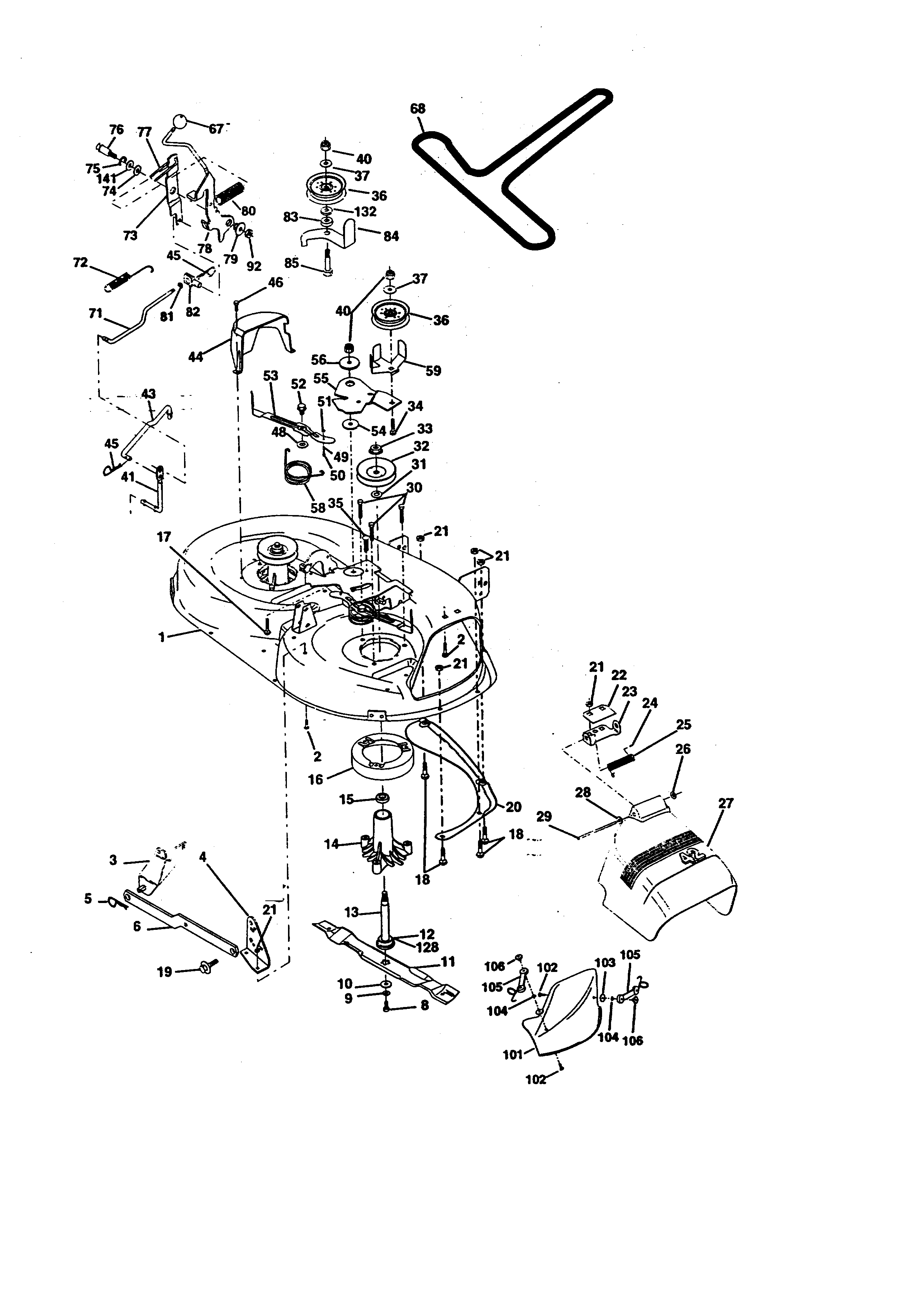 Craftsman 917270623 mower deck diagram