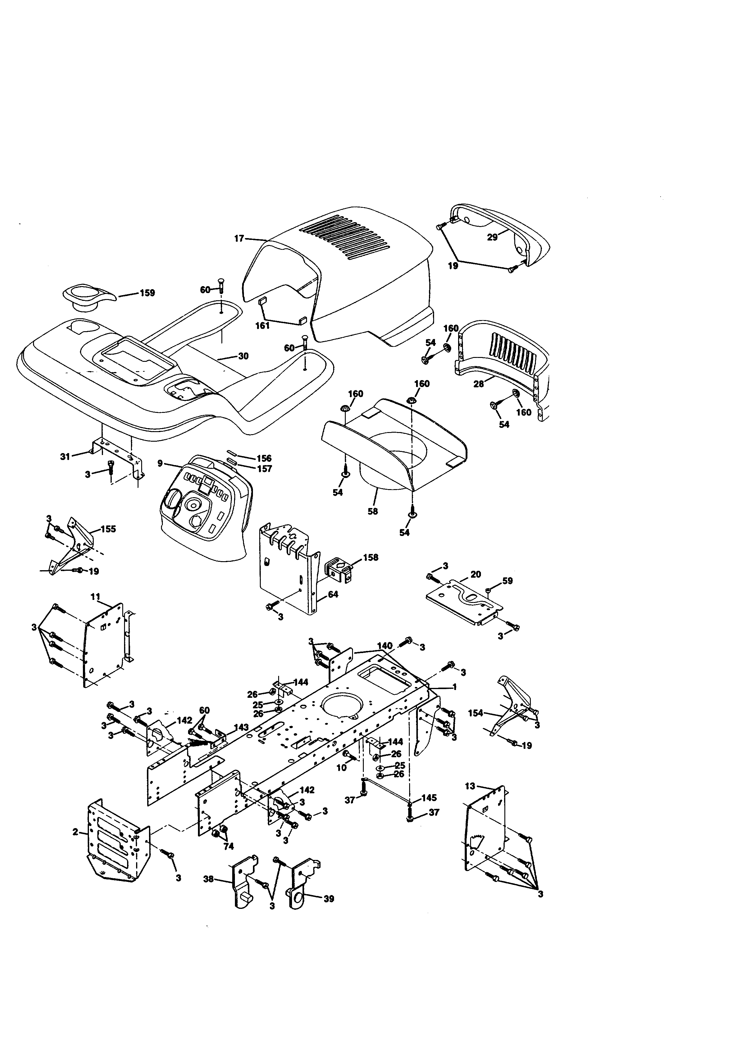 Craftsman 917272121 chassis and enclosures diagram