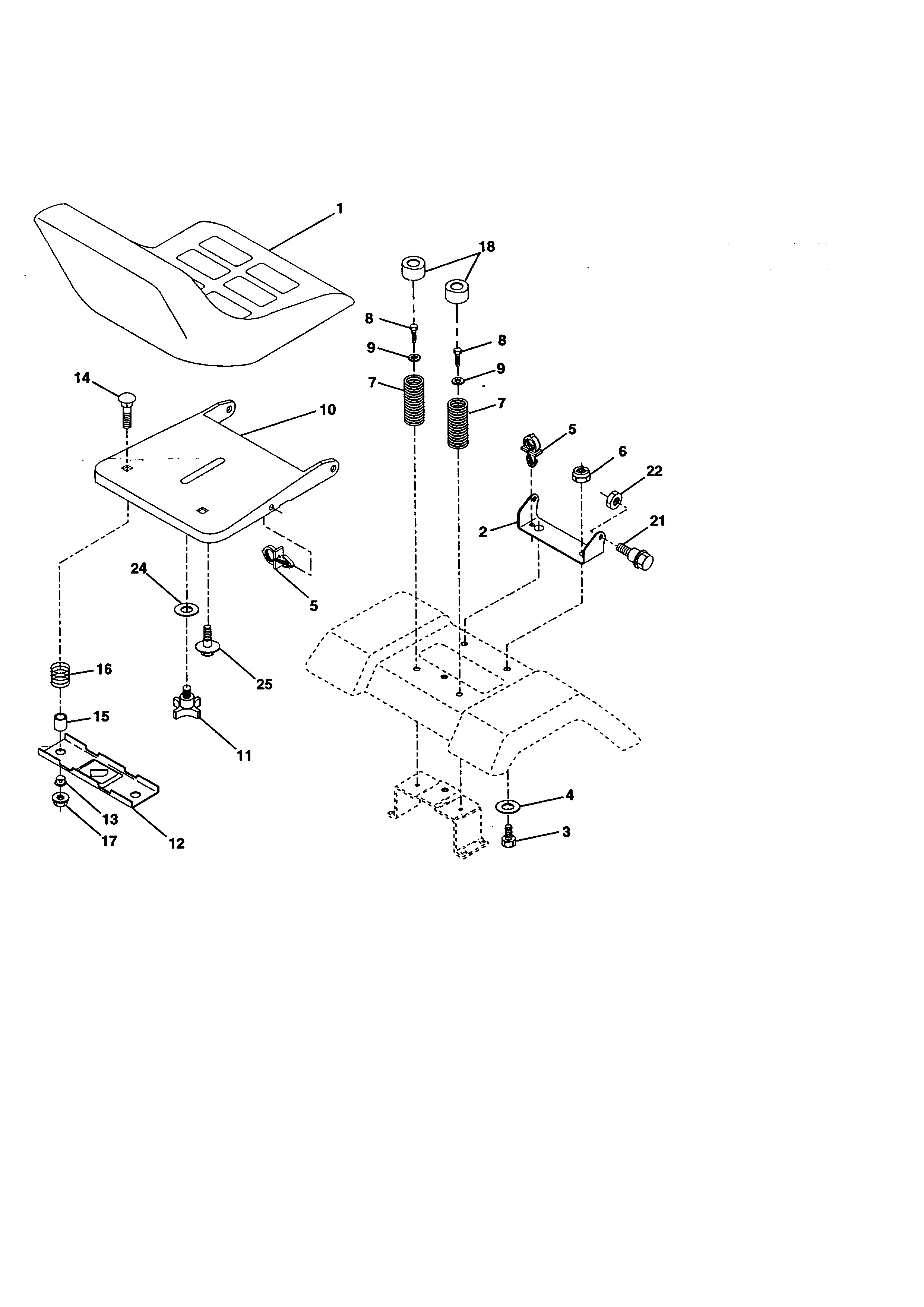 Craftsman 917272121 seat assembly diagram