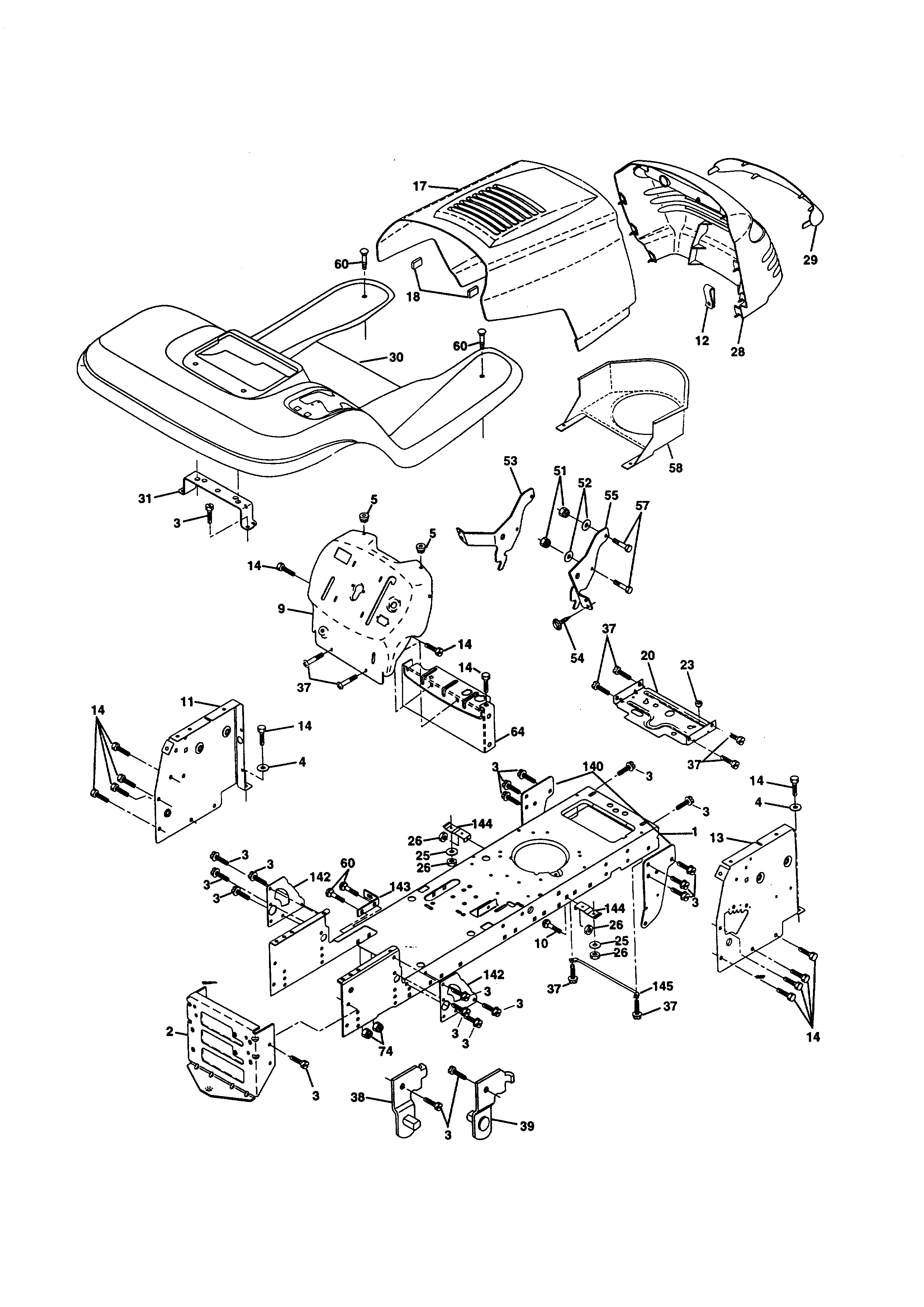 Western Auto AYP9187B89 chassis and enclosures diagram