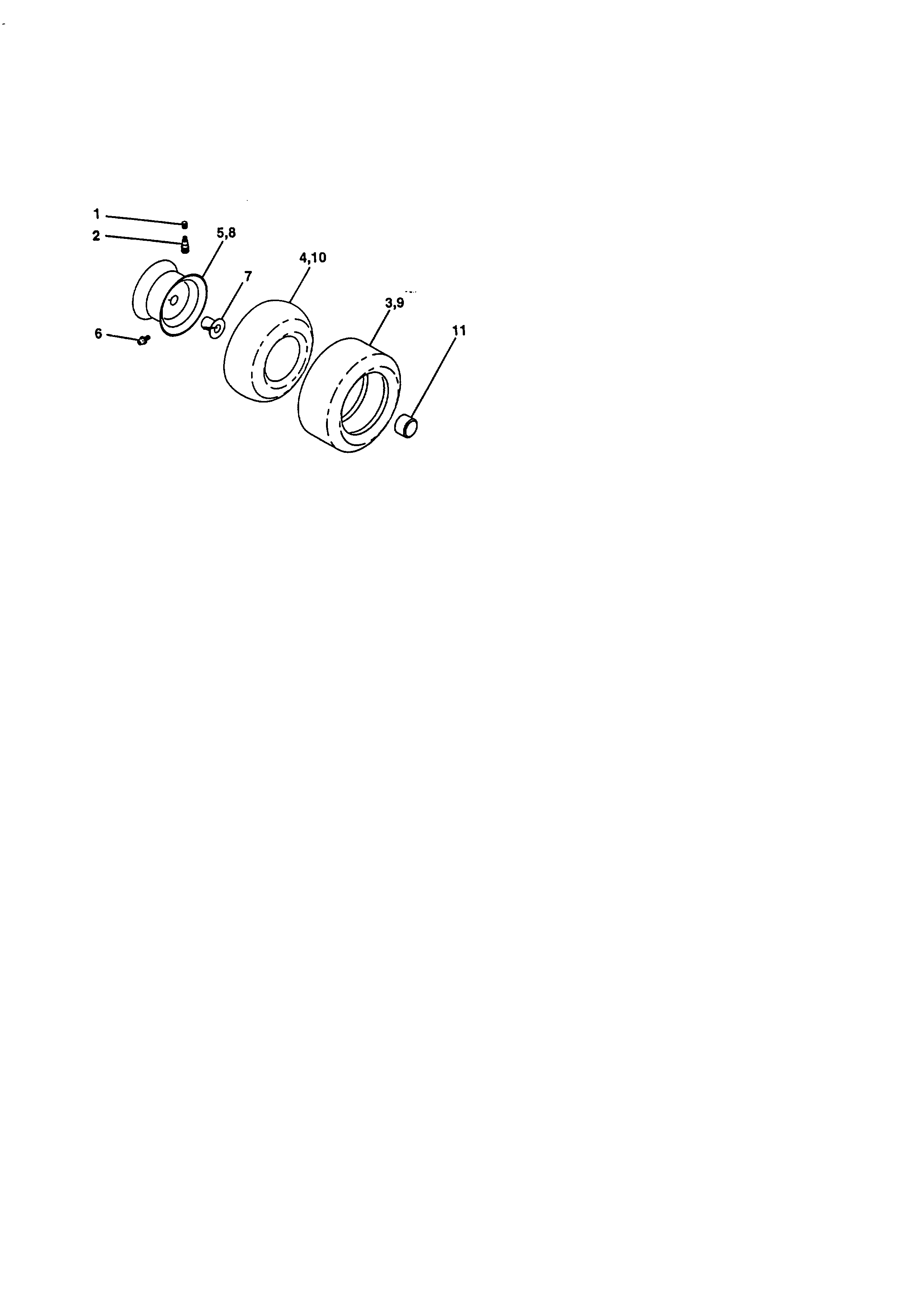 Western Auto AYP9187B89 wheels and tires diagram