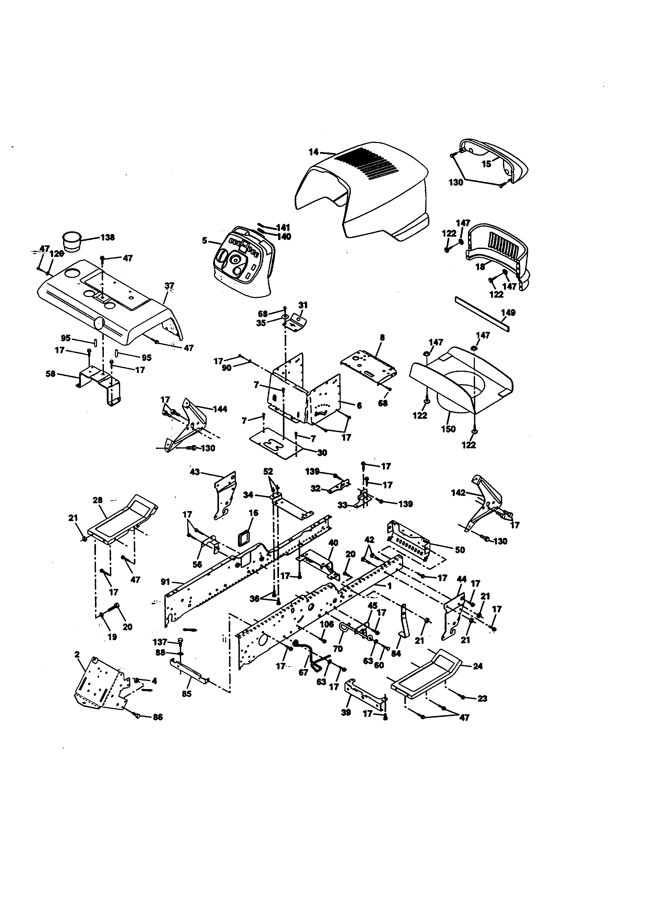 Craftsman 917273030 chassis and enclosures diagram