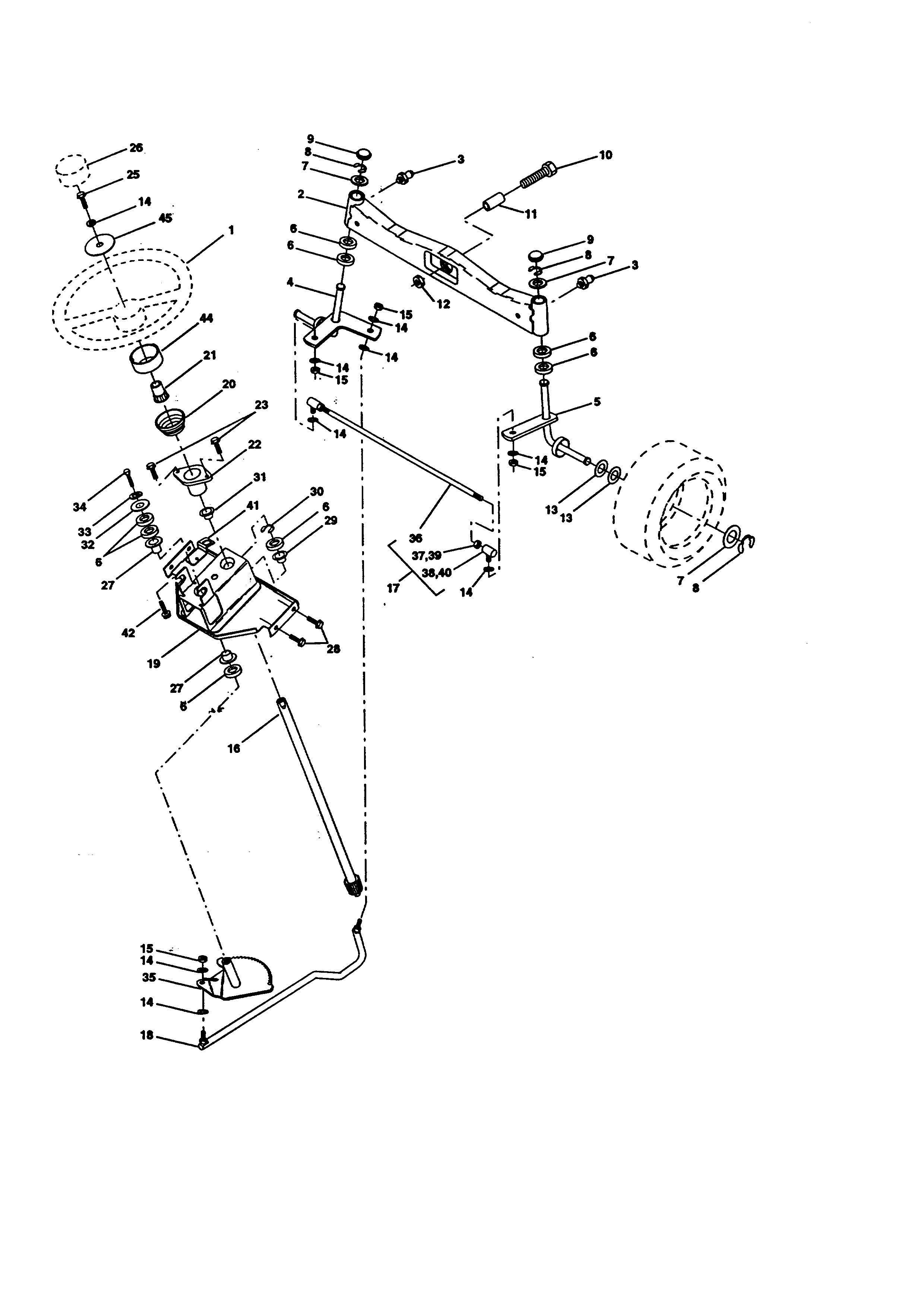 Craftsman 917273030 steering assembly diagram