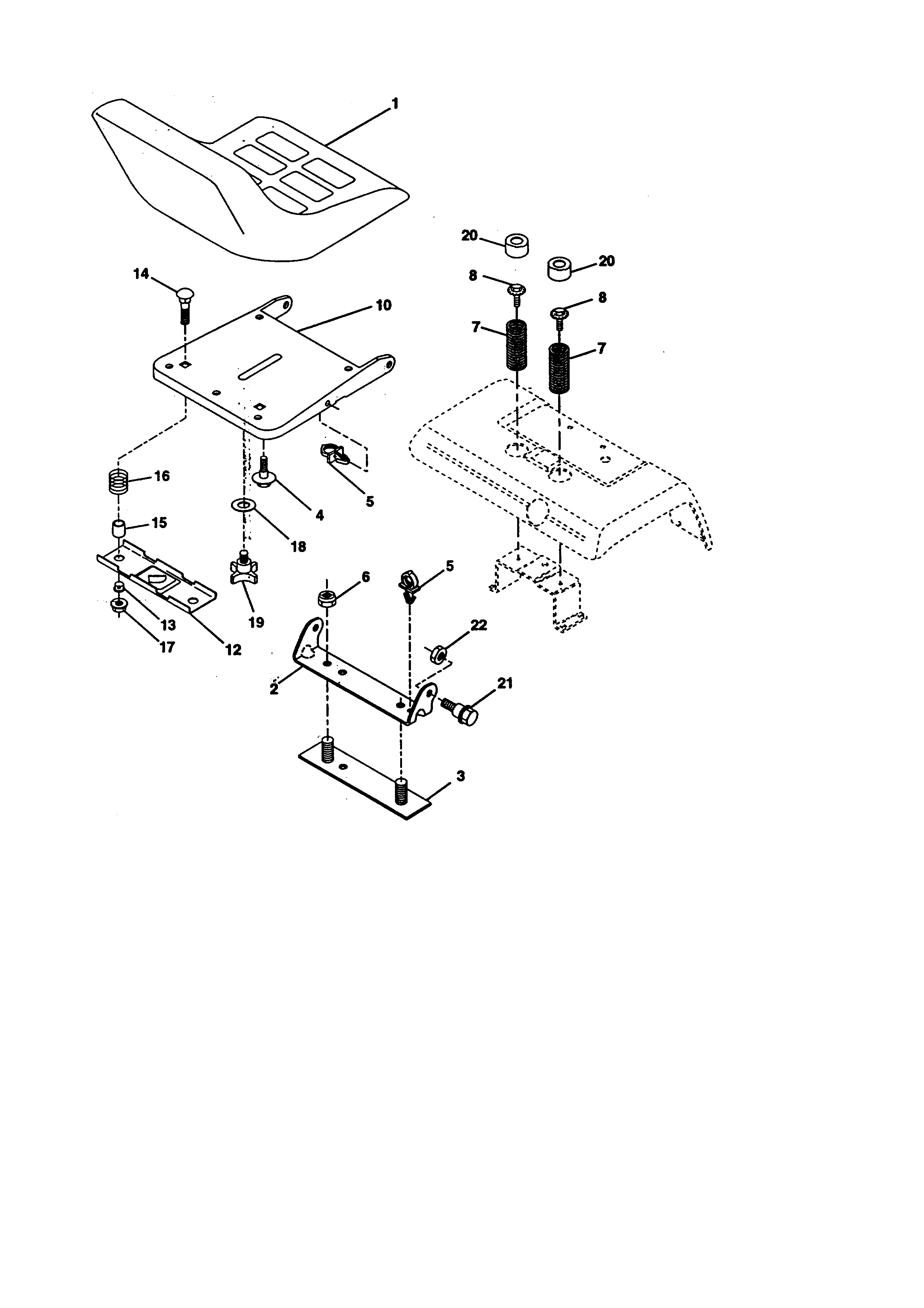 Craftsman 917273030 seat assembly diagram