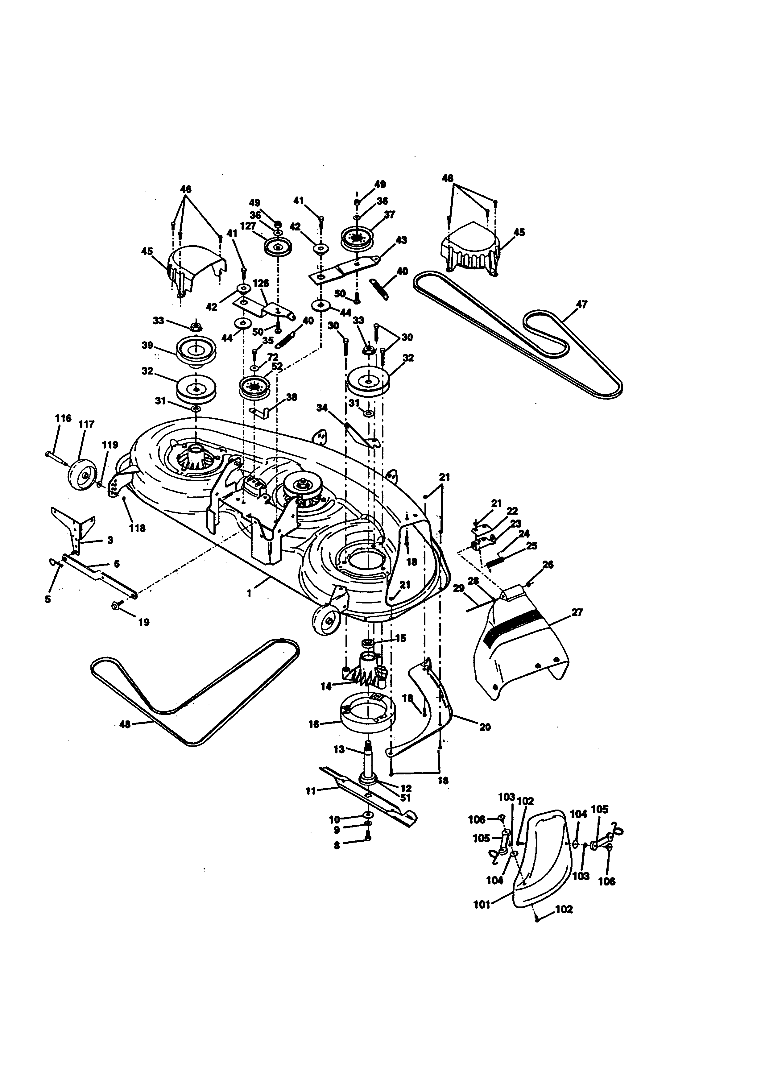 Craftsman 917273030 mower deck diagram