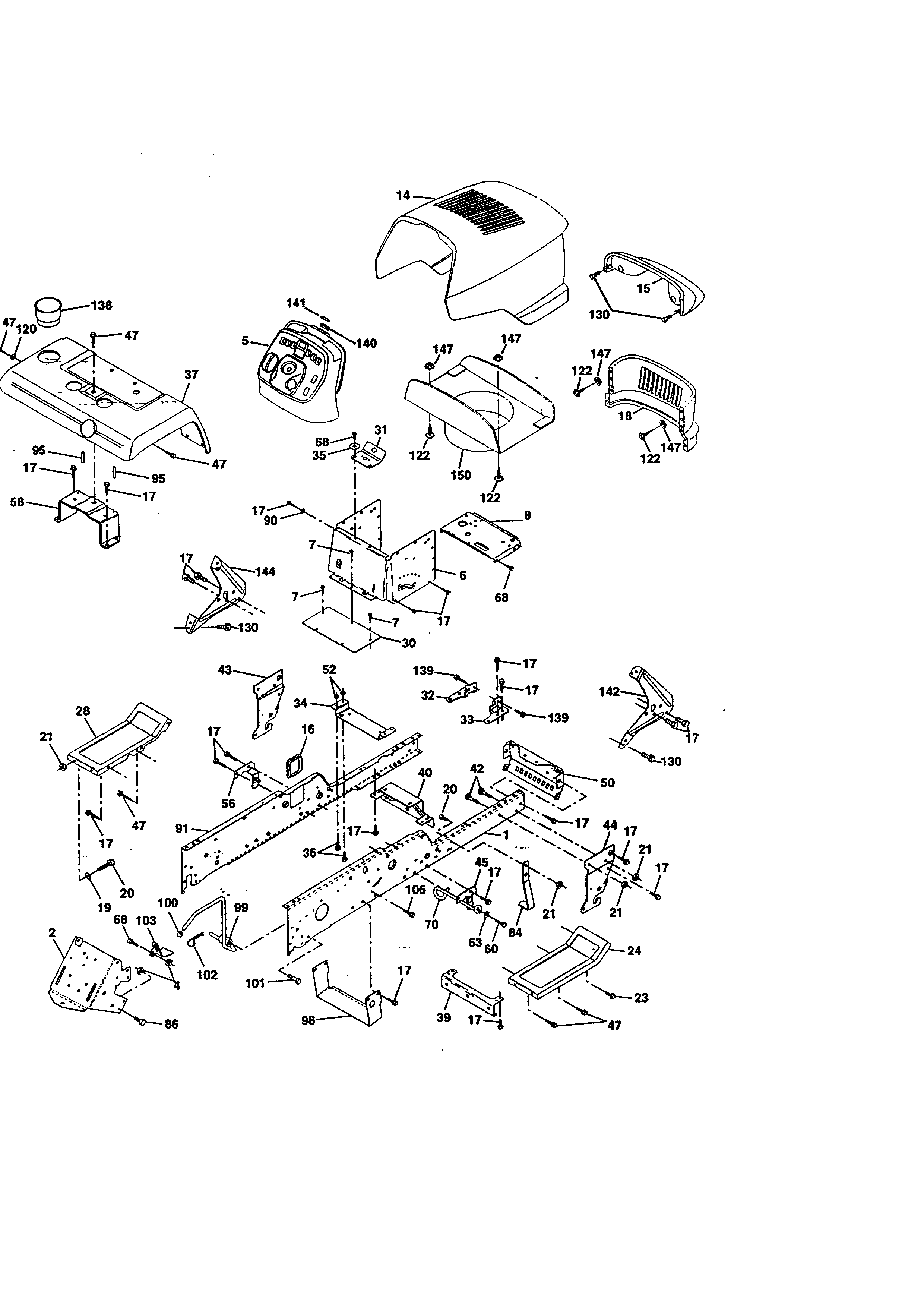 Craftsman 917273121 chassis and enclosures diagram