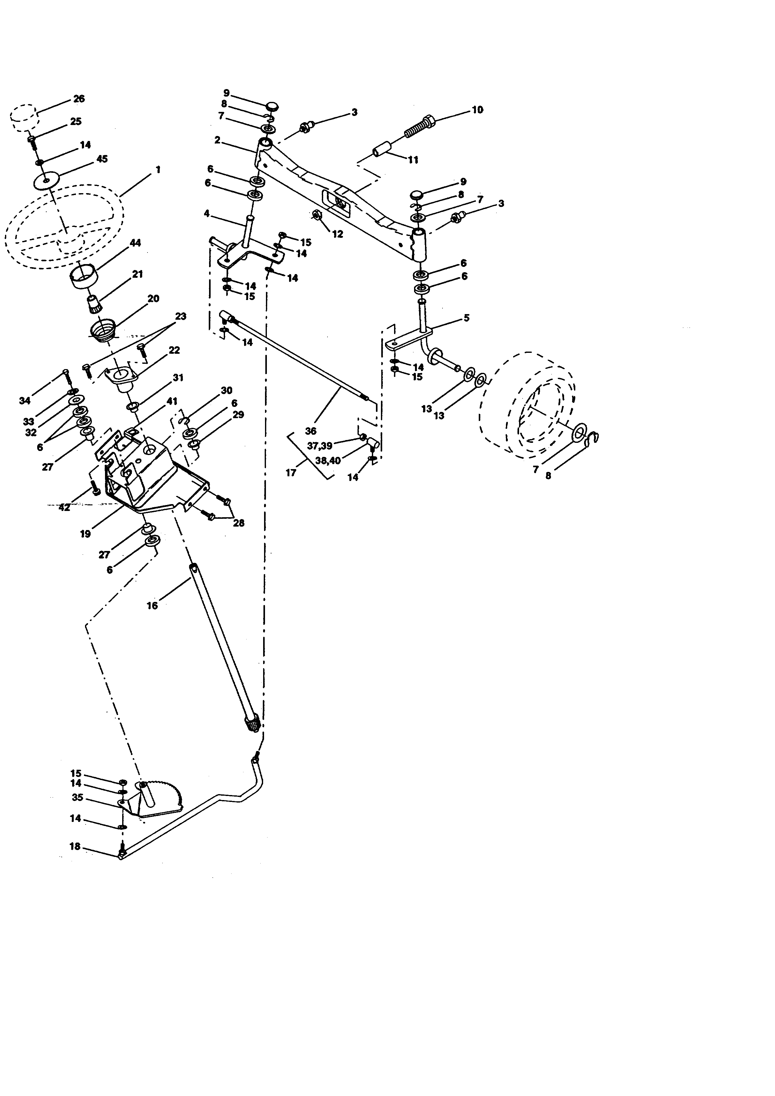 Craftsman 917273121 steering assembly diagram