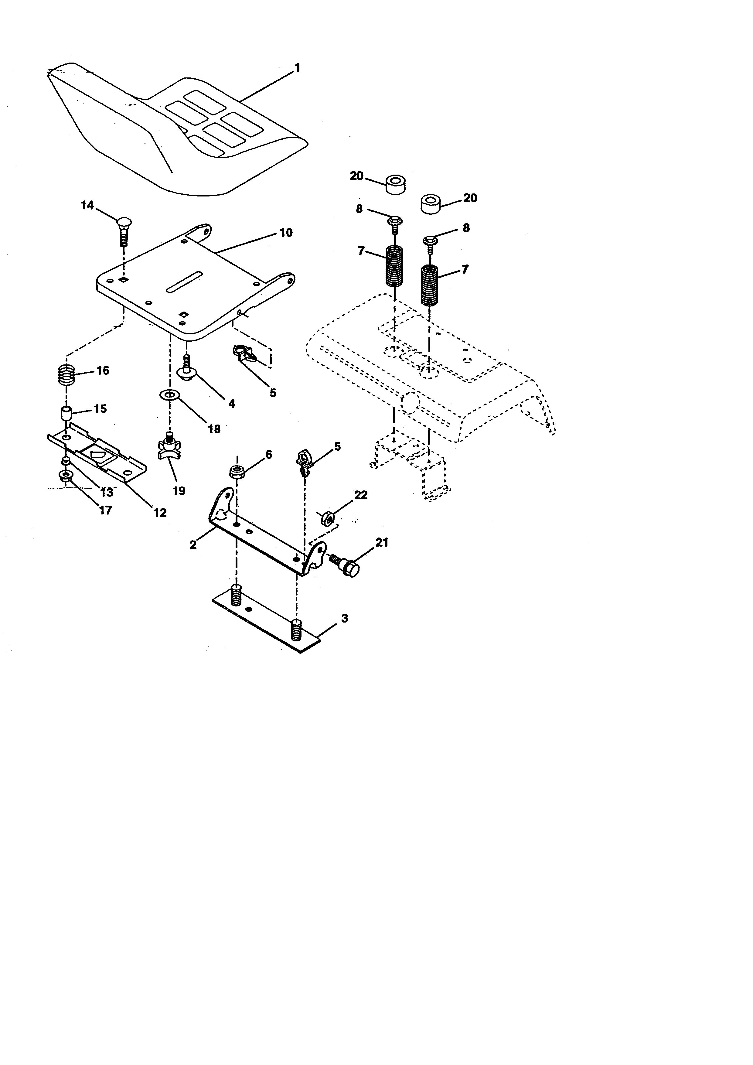 Craftsman 917273121 seat assembly diagram
