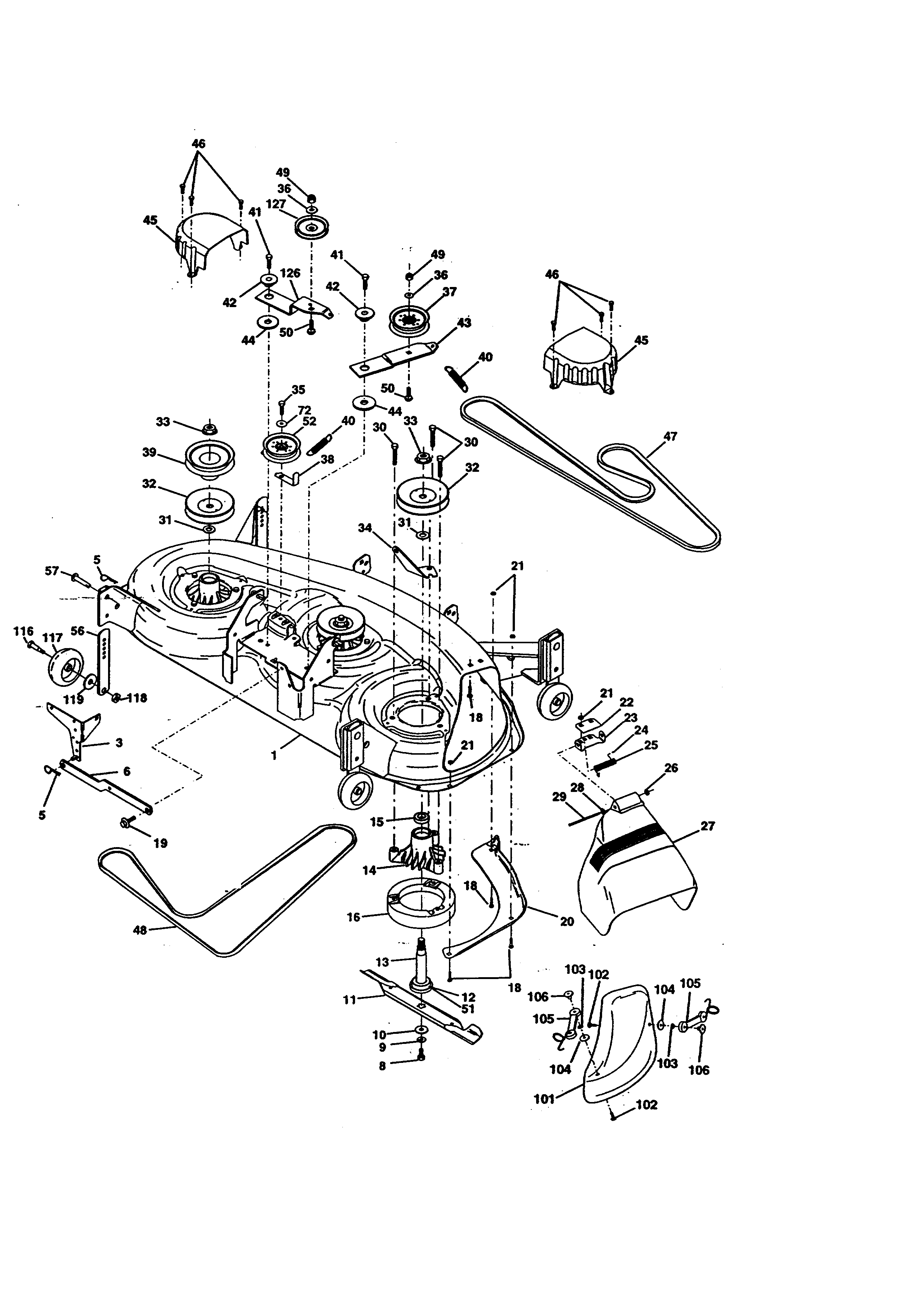 Craftsman 917273121 mower deck diagram