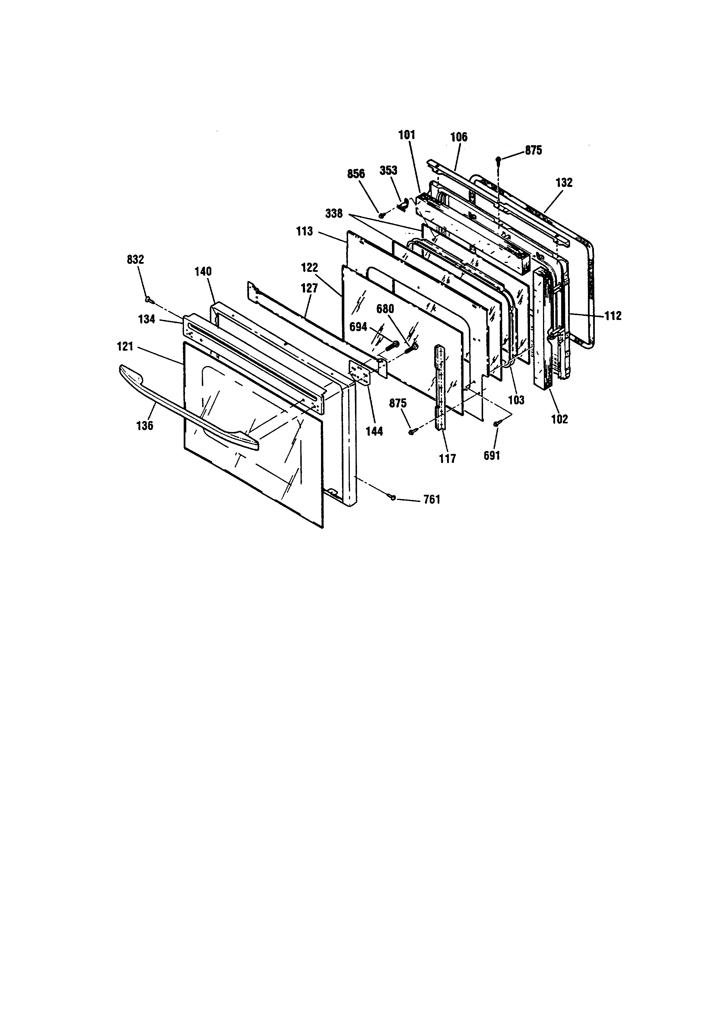 Kenmore 91141885890 door diagram
