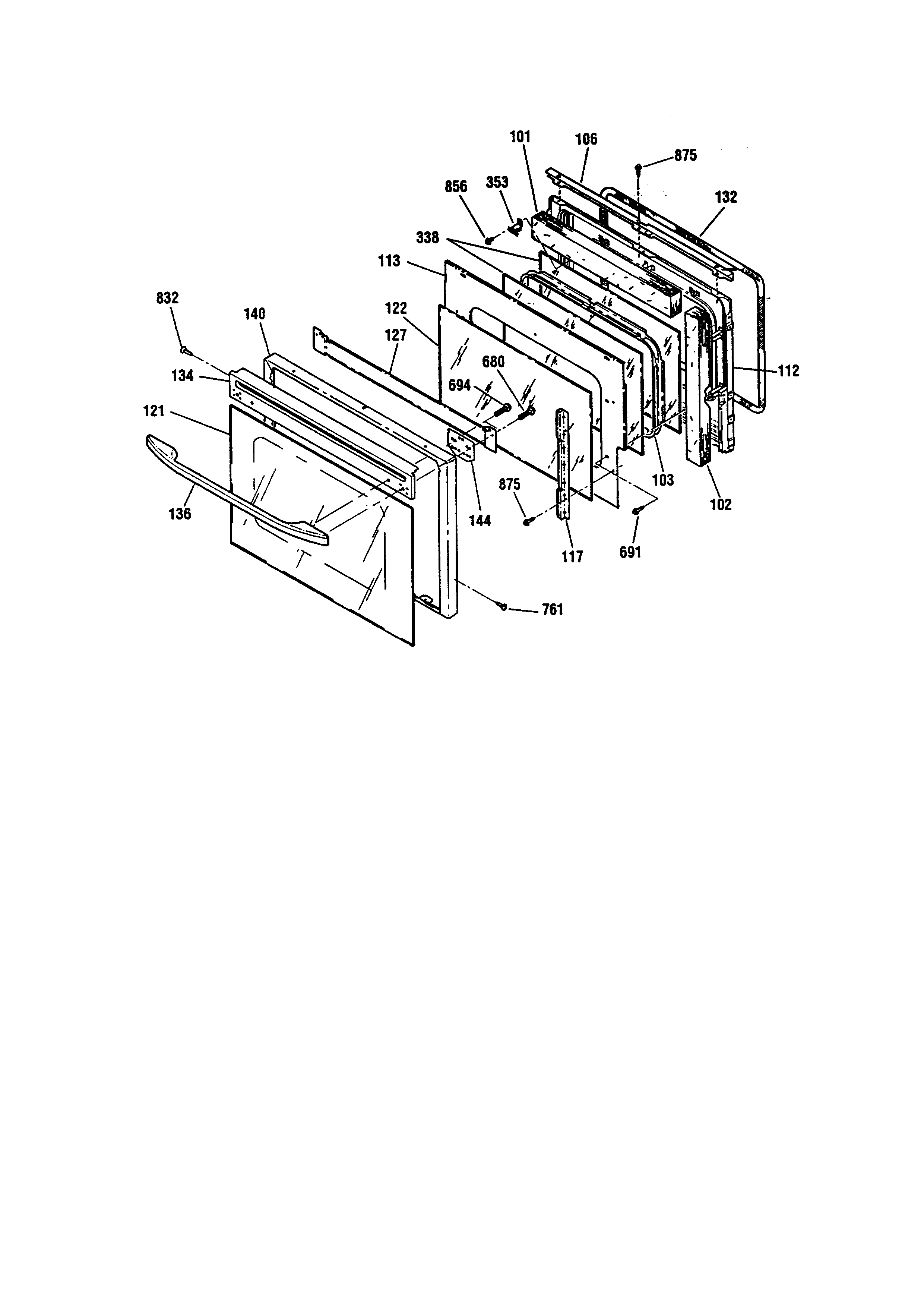 Kenmore 91141085890 door diagram