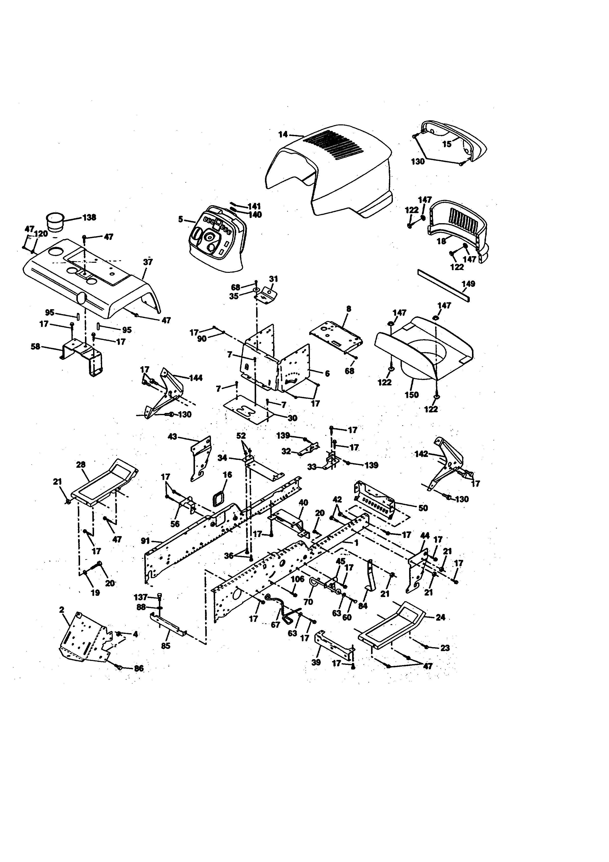 Craftsman 917273011 chassis and enclosures diagram