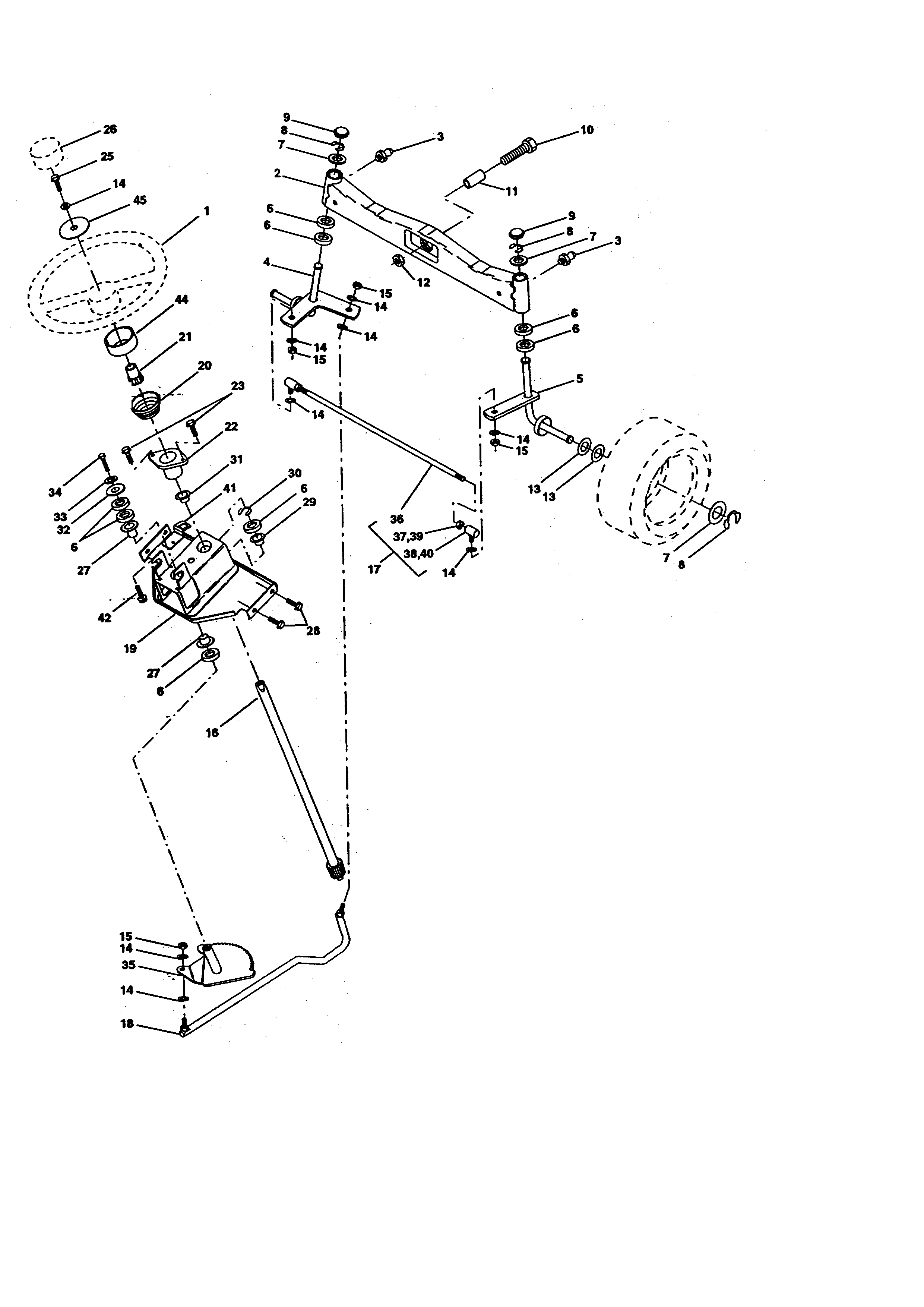 Craftsman 917273011 steering assembly diagram
