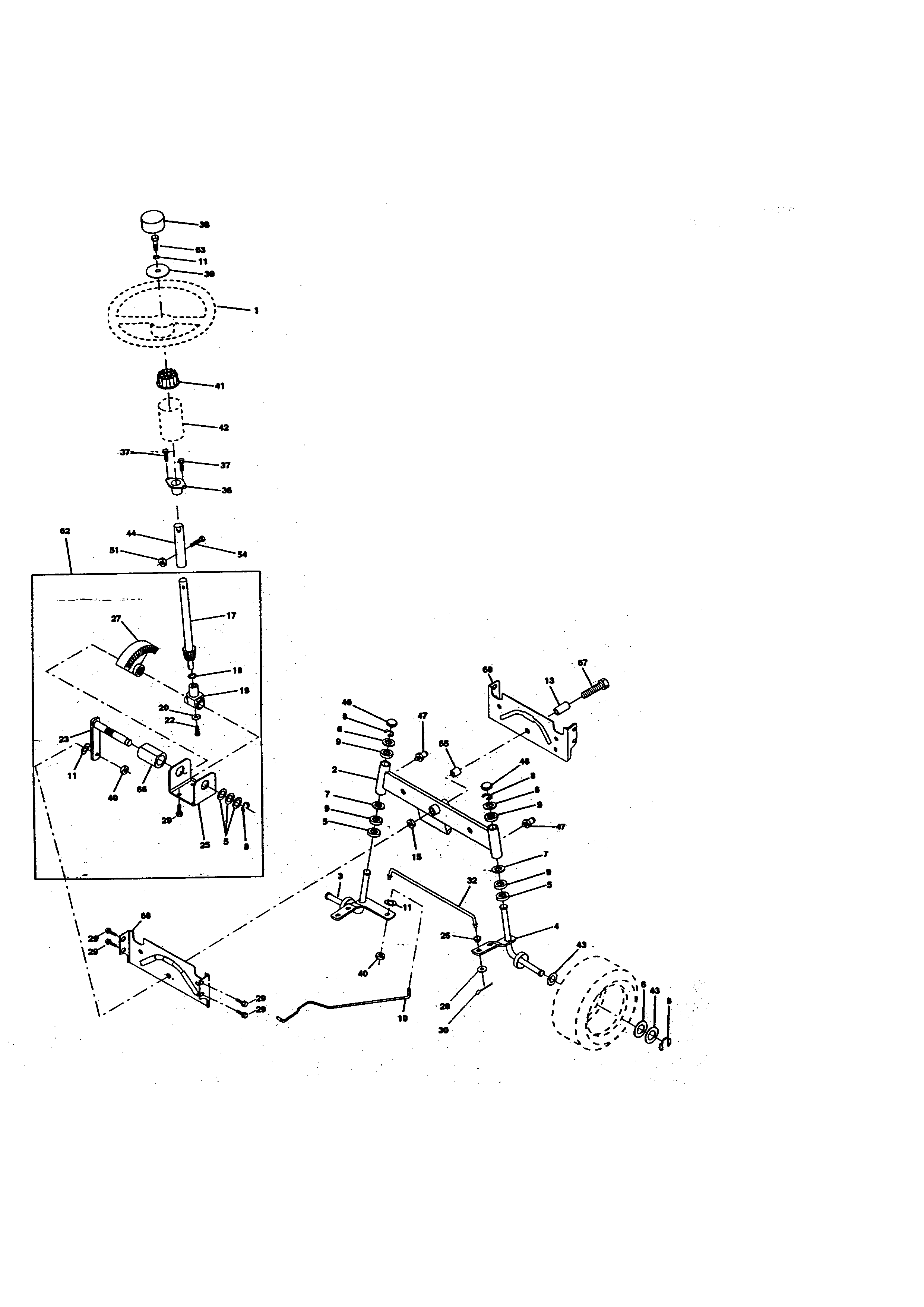 Craftsman 917270711 steering assembly diagram