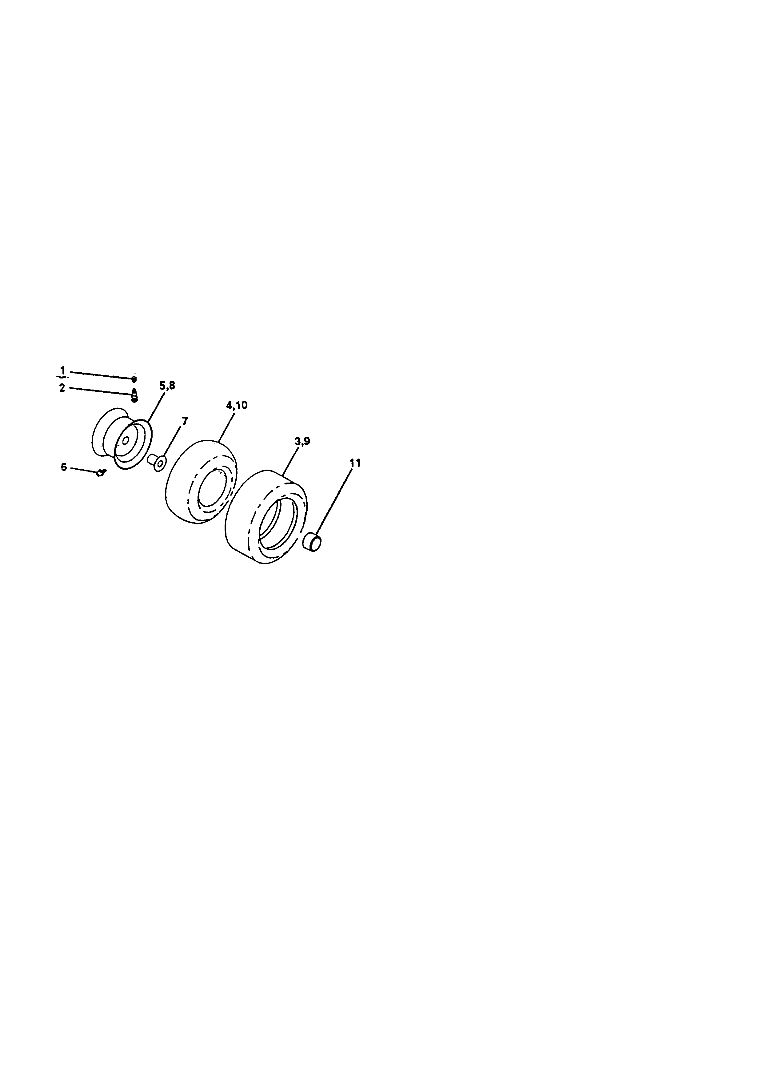 Craftsman 917271121 wheels and tires diagram