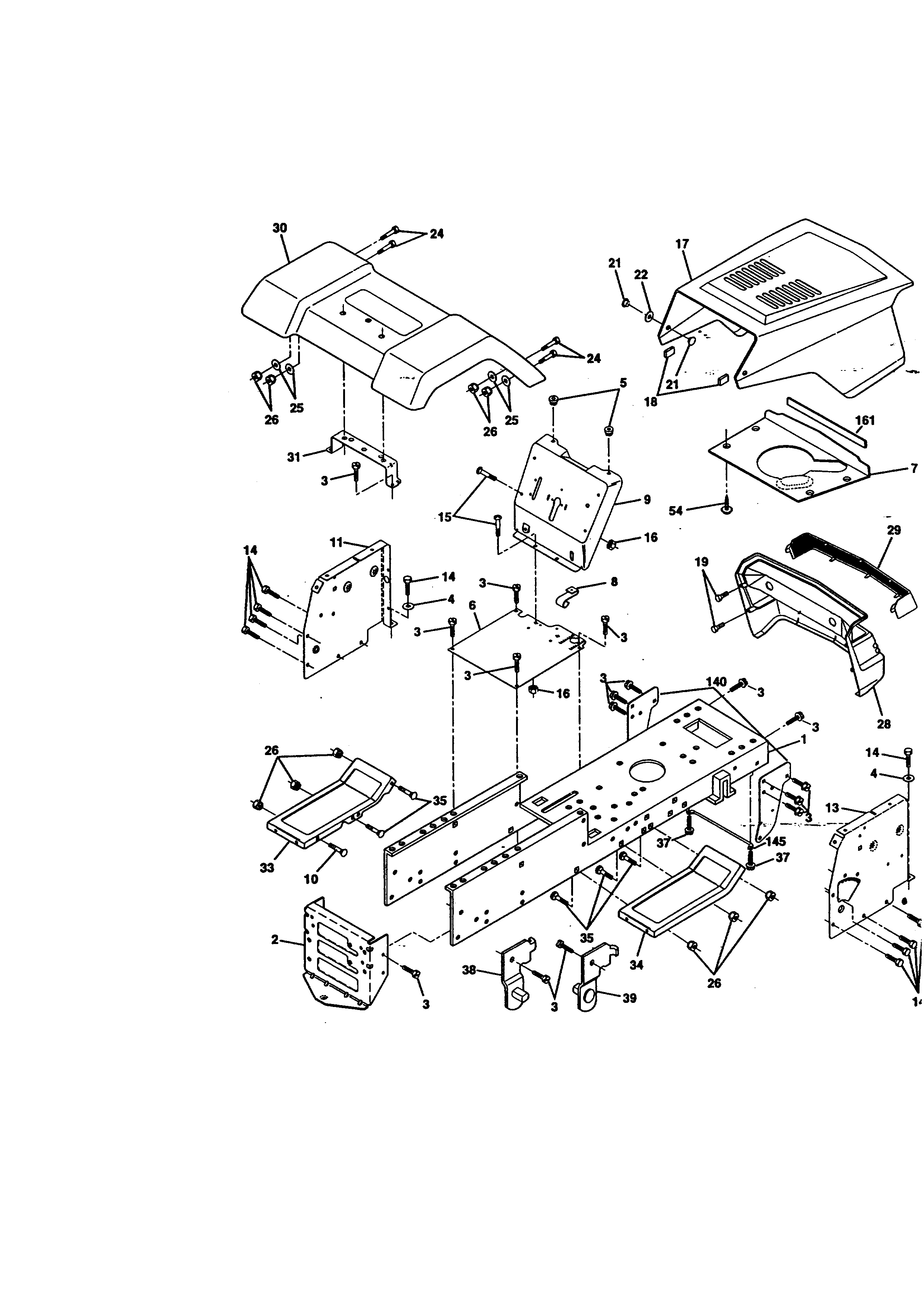 Craftsman 917270512 chassis and enclosures diagram