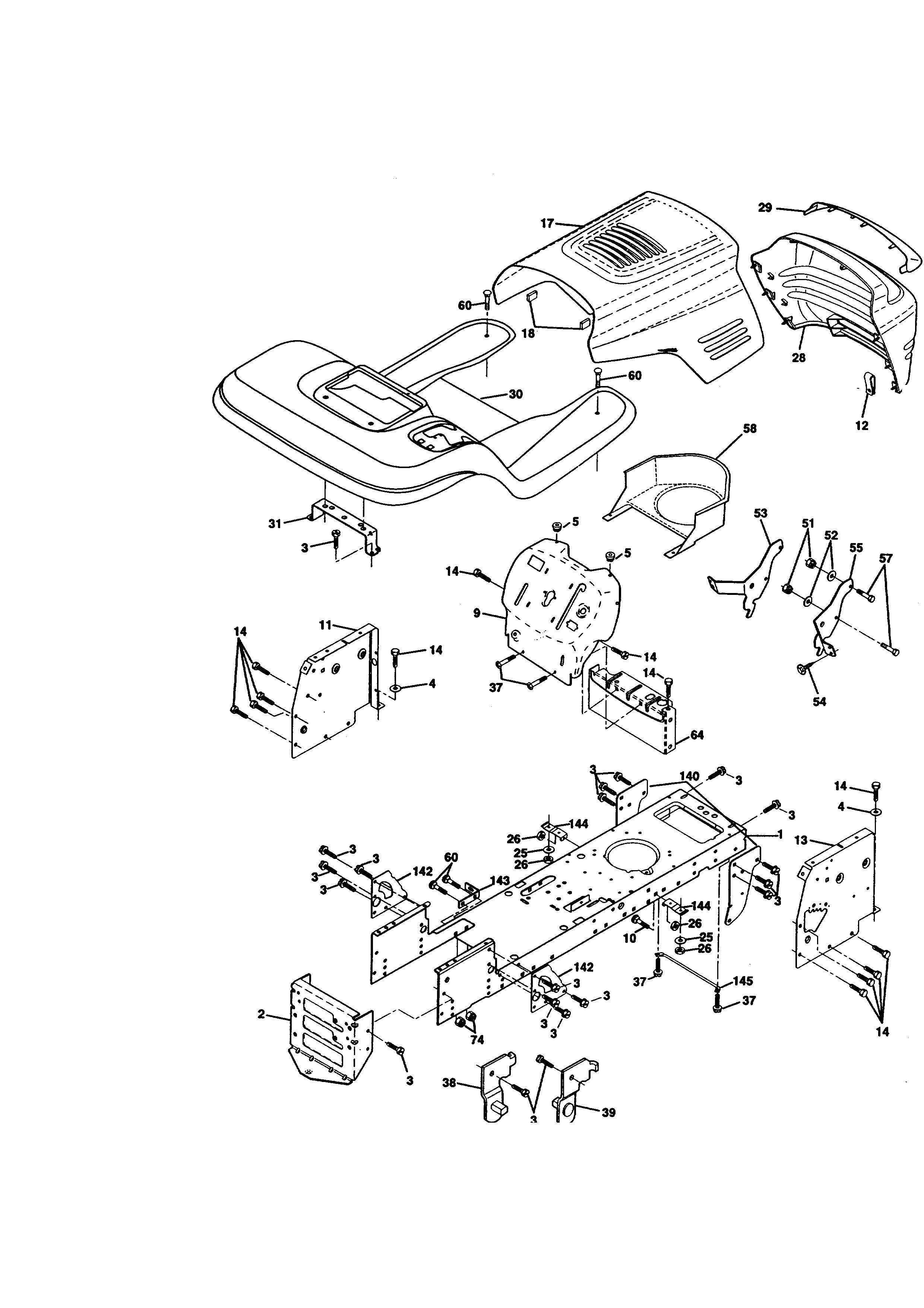 Craftsman 917271022 chassis and enclosures diagram