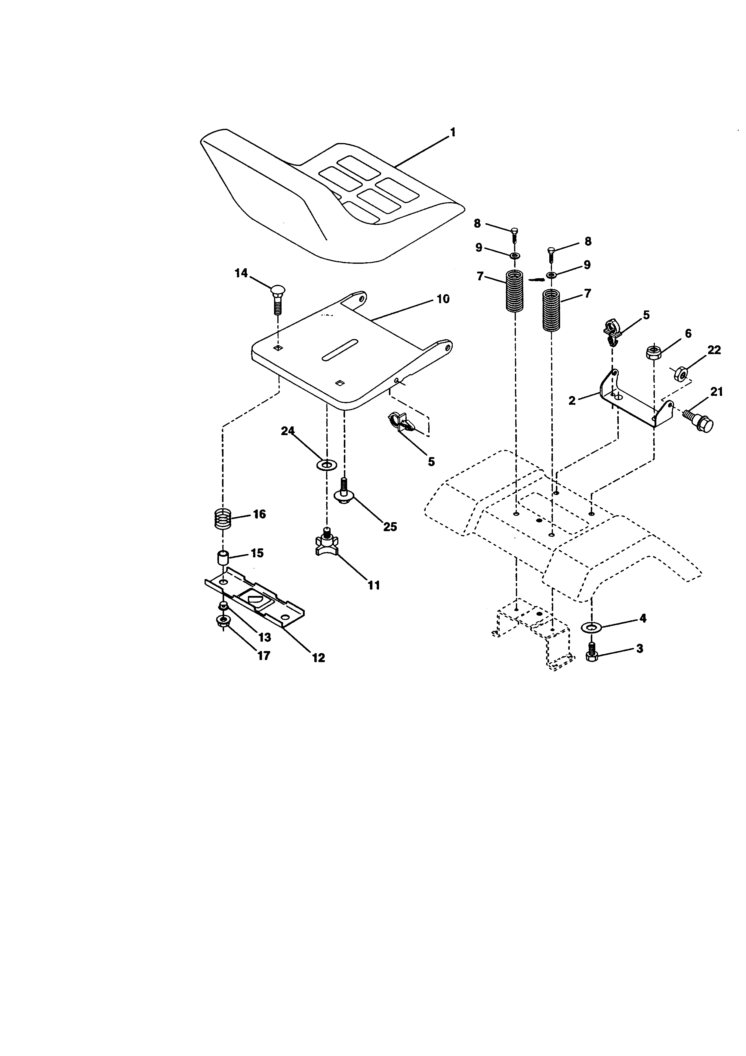 Craftsman 917271022 seat assembly diagram