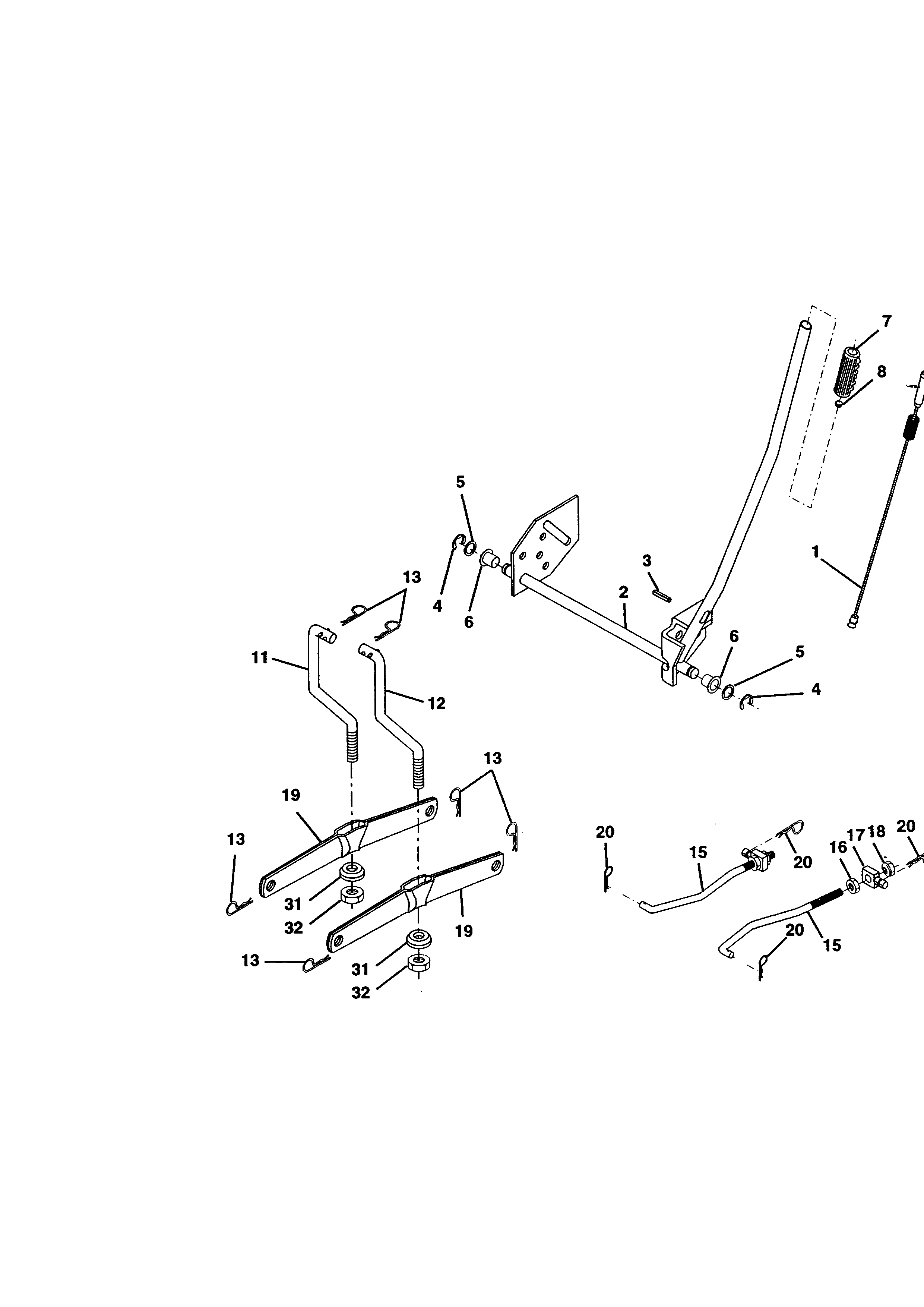 Craftsman 917271022 lift assembly diagram